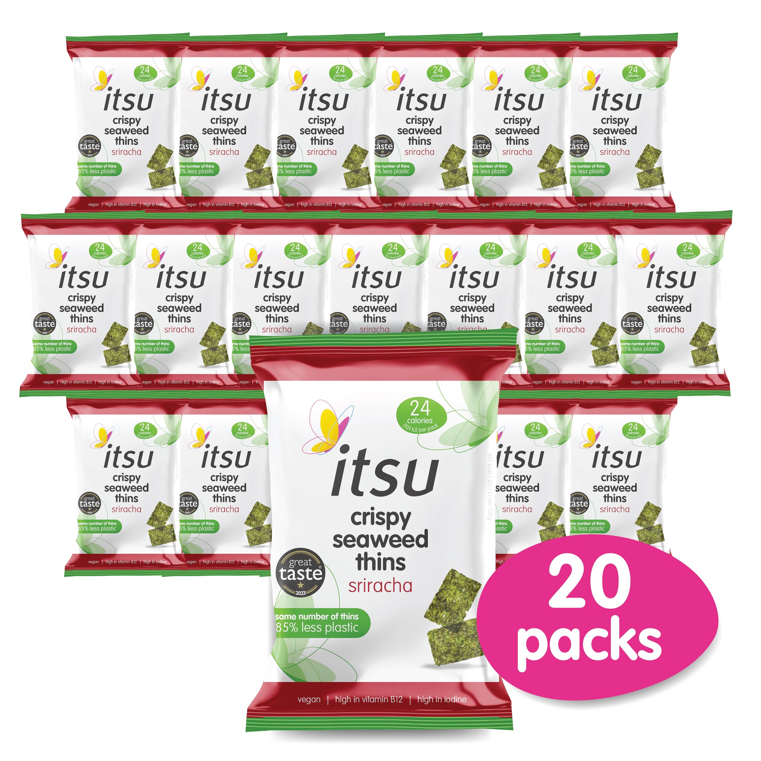 Itsu - Sriracha Knusprige Algenchips 5g 20er Packung 6
