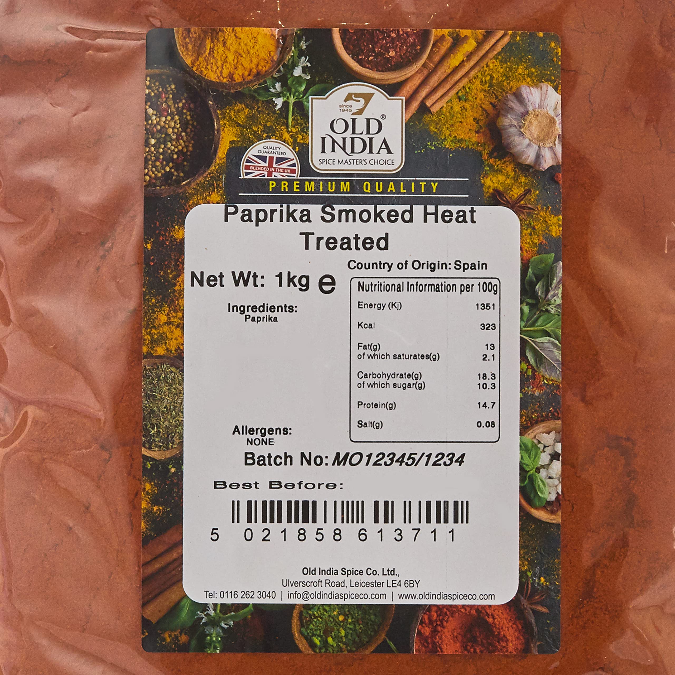 Old India Smoked Paprika Heat Treated 1kg 3