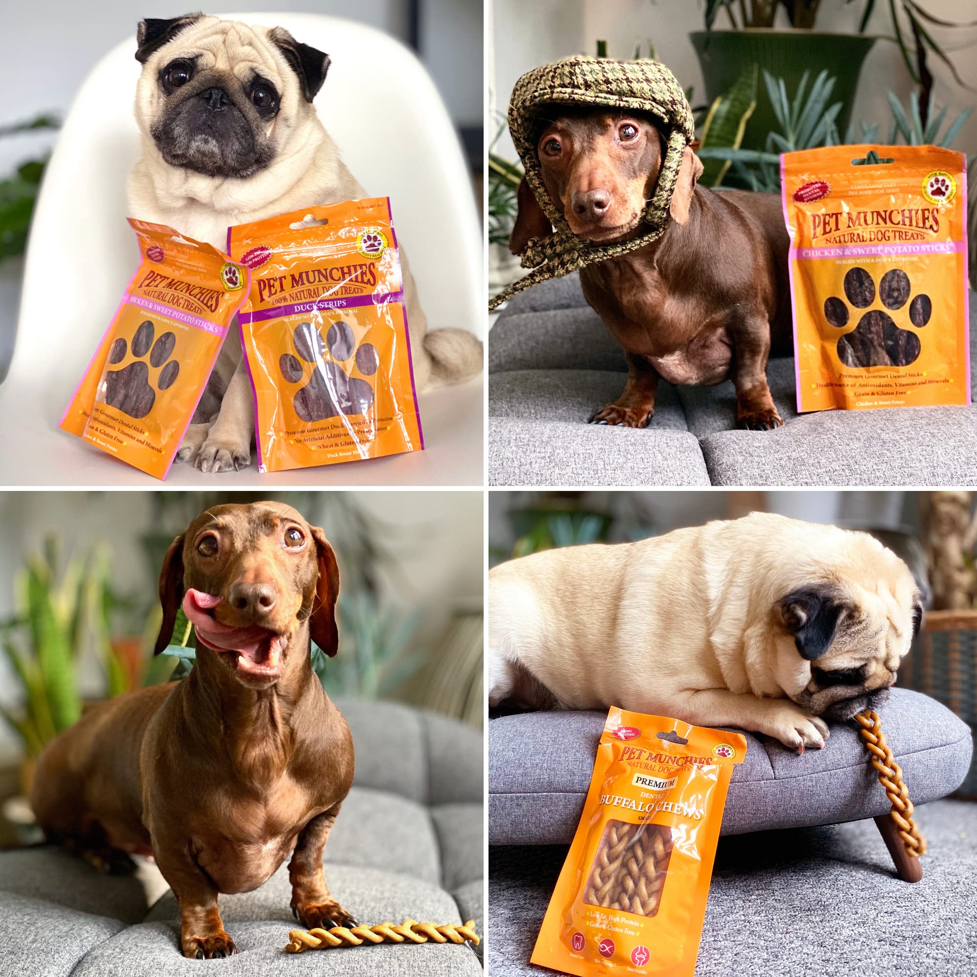 PET MUNCHIES Chicken with Carrot Sticks Dog Treats - Pack of 8 | Low Fat | Promotes Dental Health 5