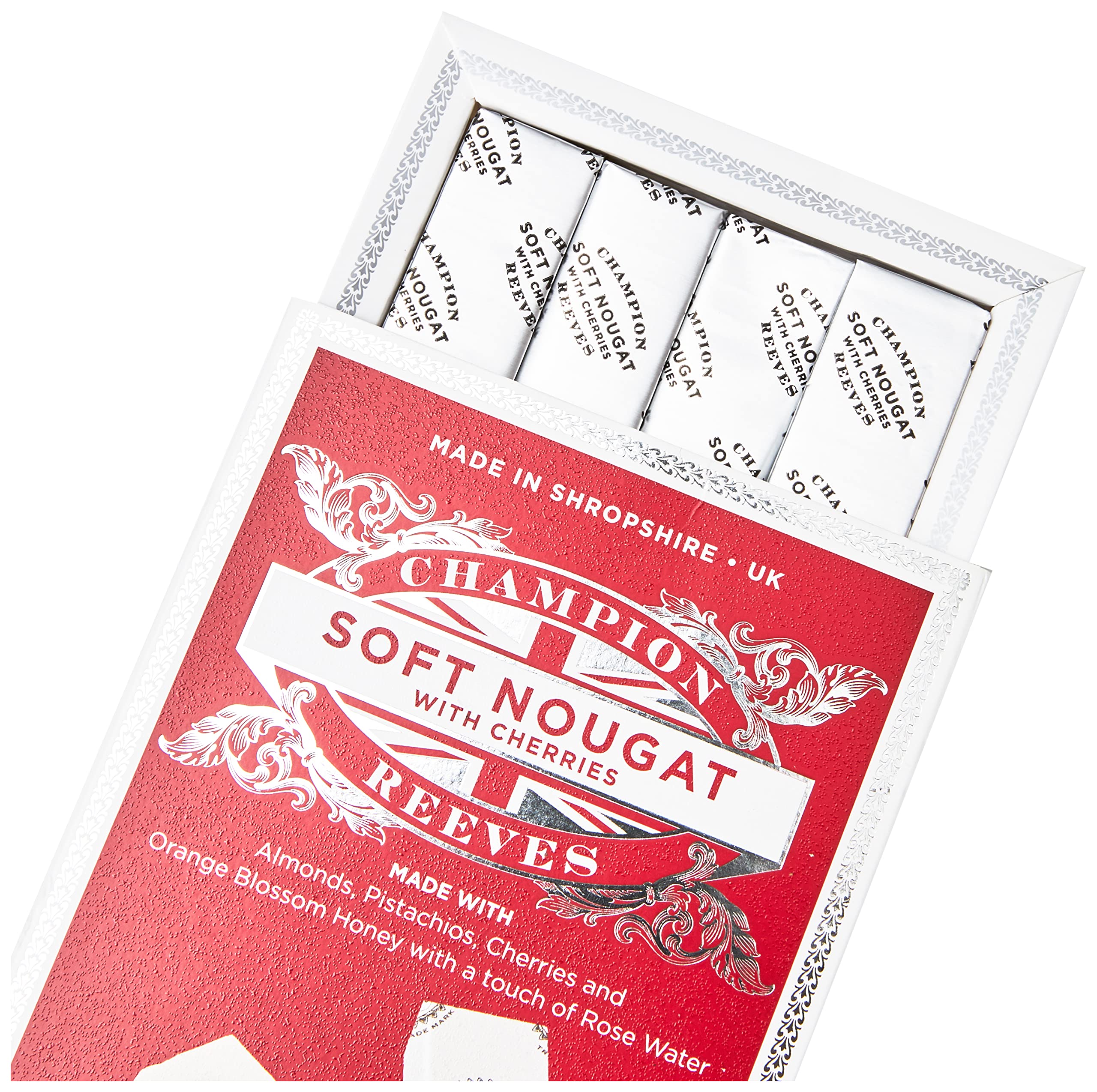Champion & Reeves Soft Nougat with Italian Cherries, Roasted Pistachio & Blanched Almonds - 12 Count 4
