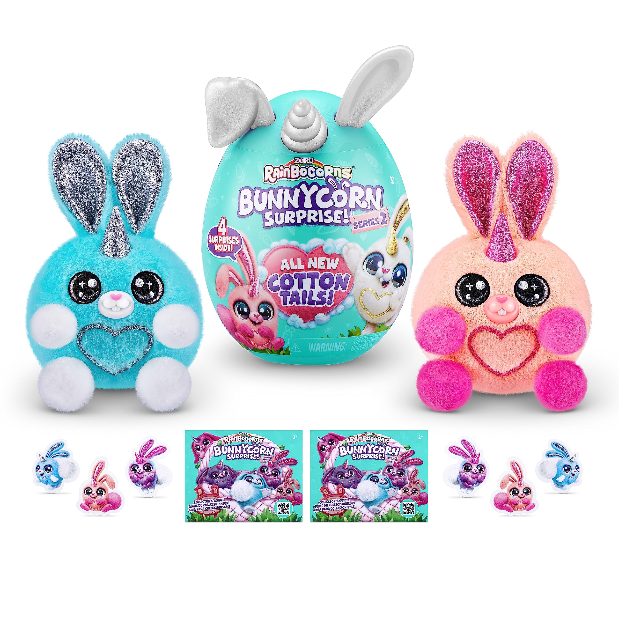 Rainbocorns Bunnycorn Series 2 - 2 Pack Plush Toy | 4 Surprises Inside | Collectible 1
