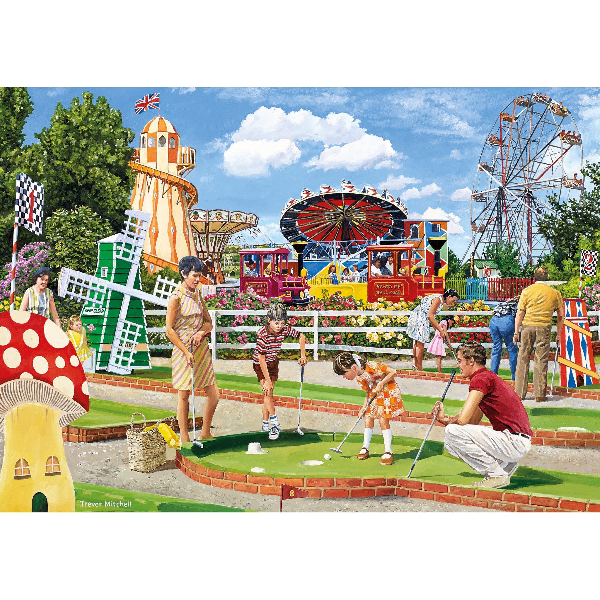 Gibsons Wish You Were Here - Four 500 Piece Jigsaw Puzzle Set for Adults