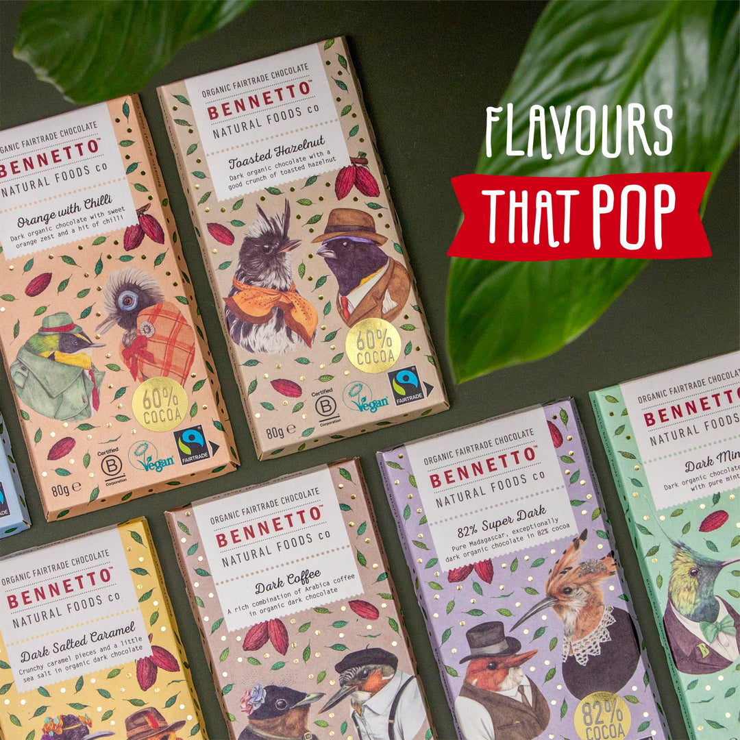 Bennetto Organic Dark Chocolate with Toasted Hazelnuts 60% - 270g