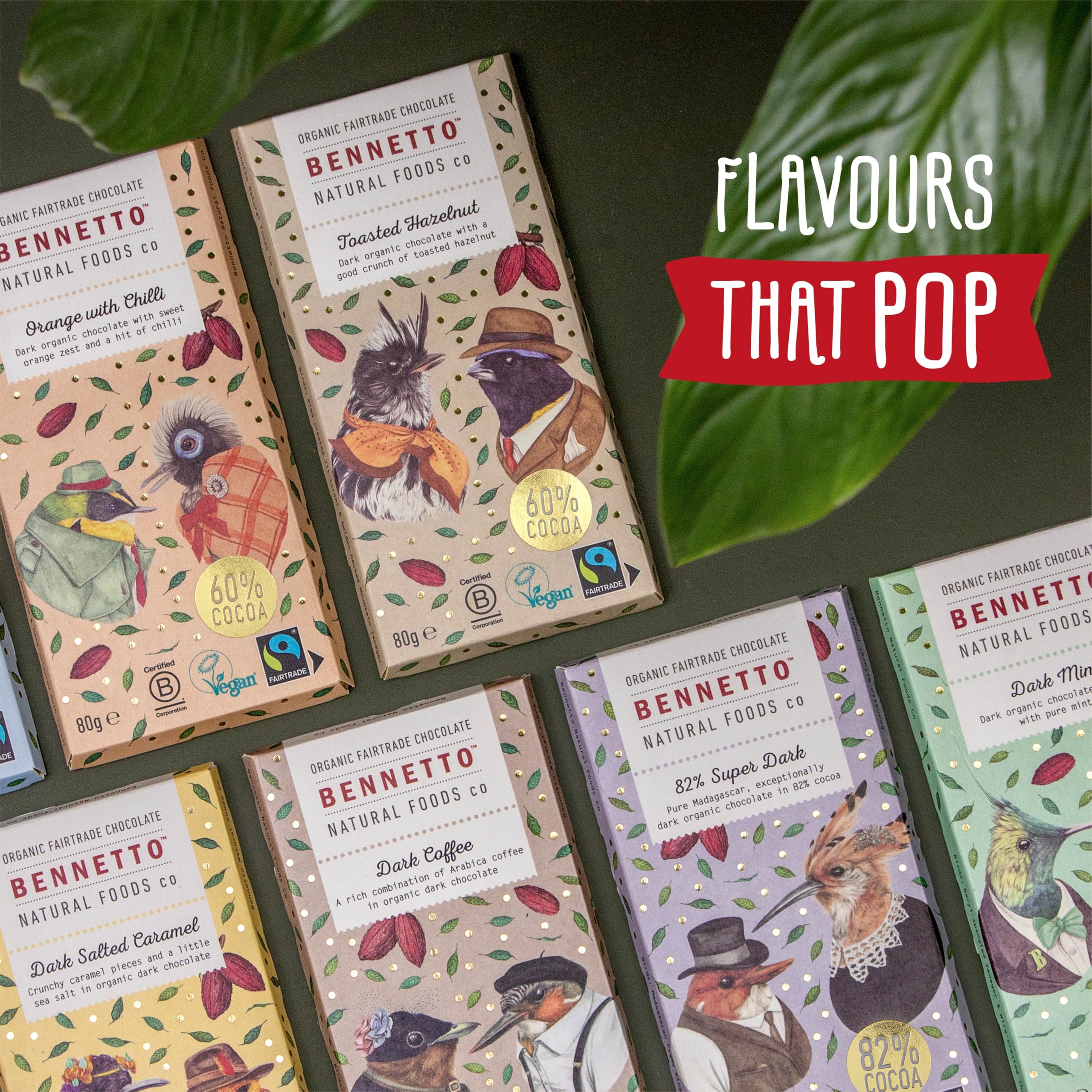 Bennetto Orange with Chilli Dark Chocolate Bar - Organic, Vegan, Fairtrade with Orange Zest & Chilli 6