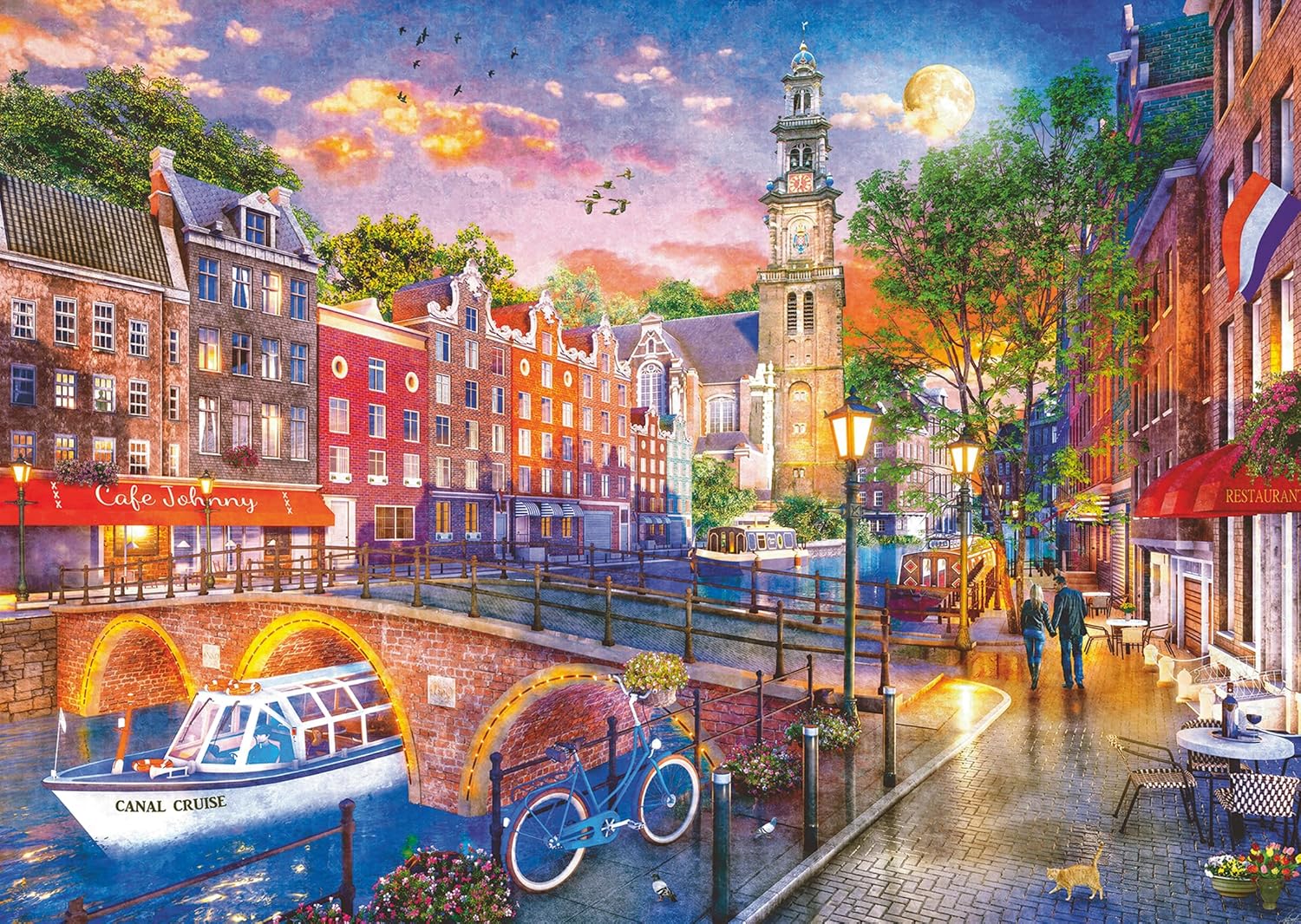Ravensburger Amsterdam 1000-Piece Jigsaw Puzzle - Historic Cityscape for Adults & Teens 1