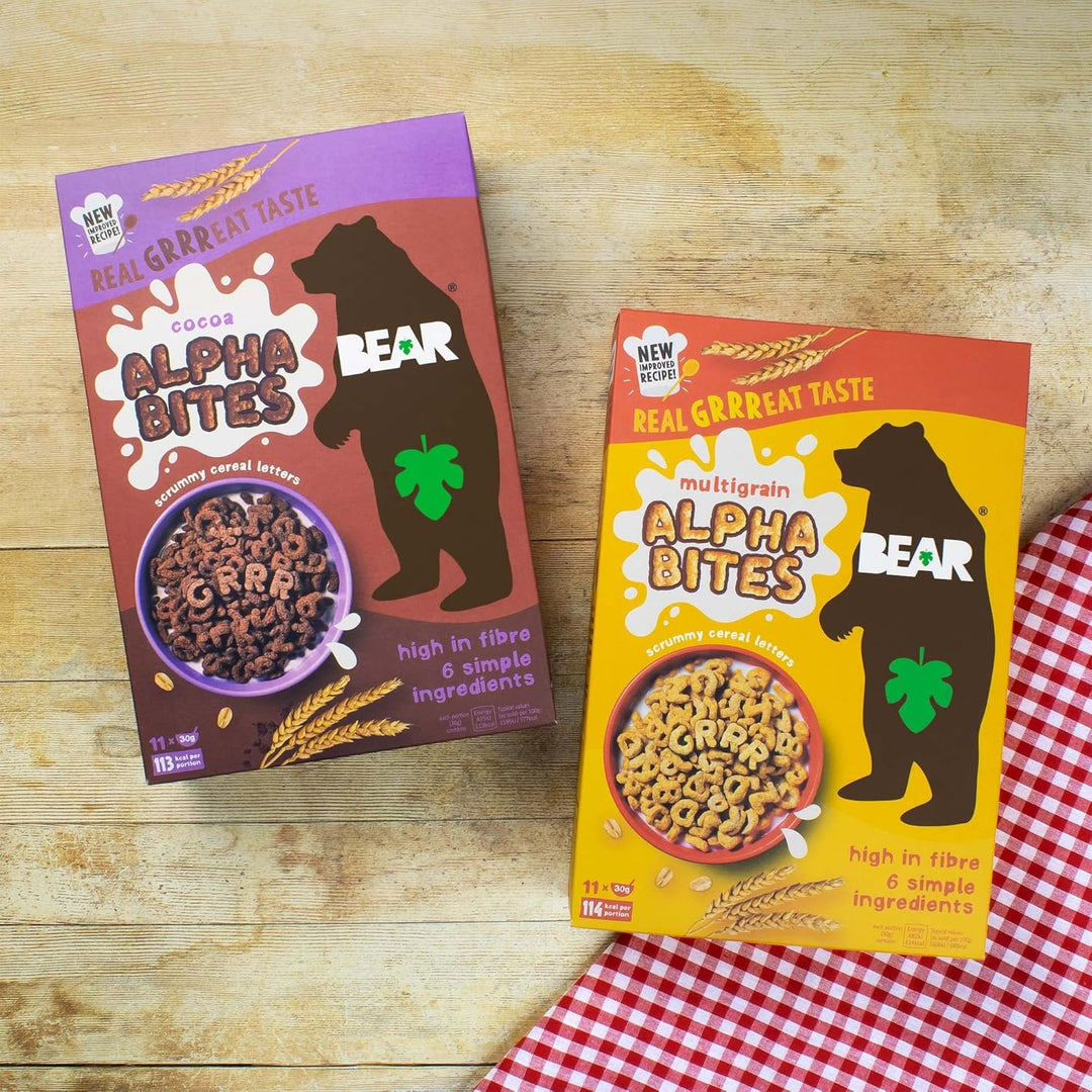 BEAR Alphabites Multigrain Cereal for Kids - High Fibre Breakfast Cereal - 350g