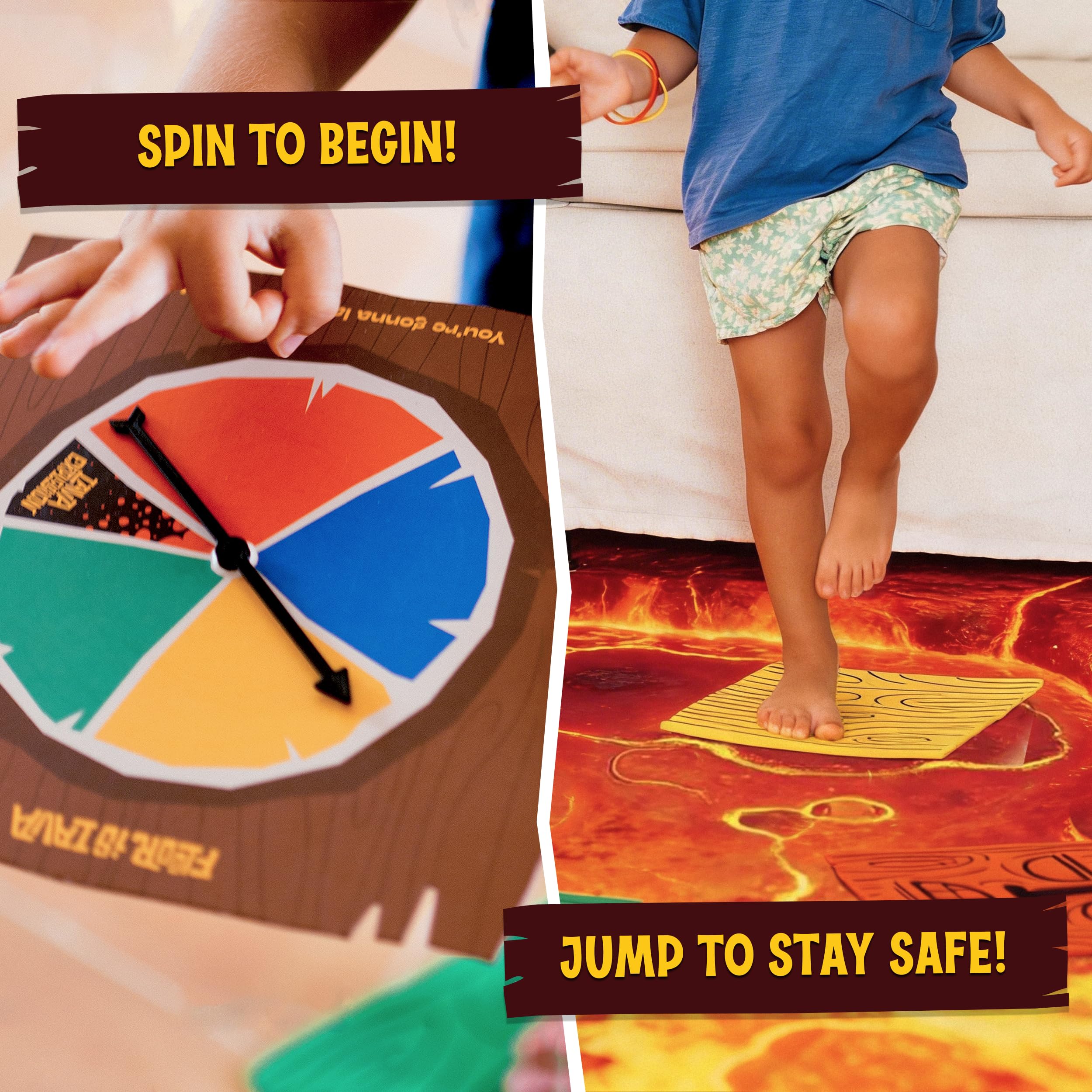 The floor is lava Classic Edition Interactive Floor Game for Kids Ages 5+ | 1-5 Players