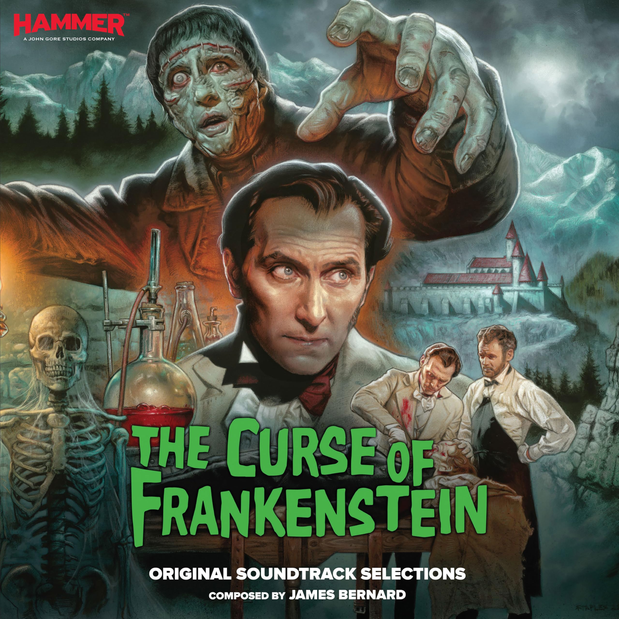 James Bernard - The Curse Of Frankenstein - Original Soundtrack Selections [2 x 7" Green Vinyl]