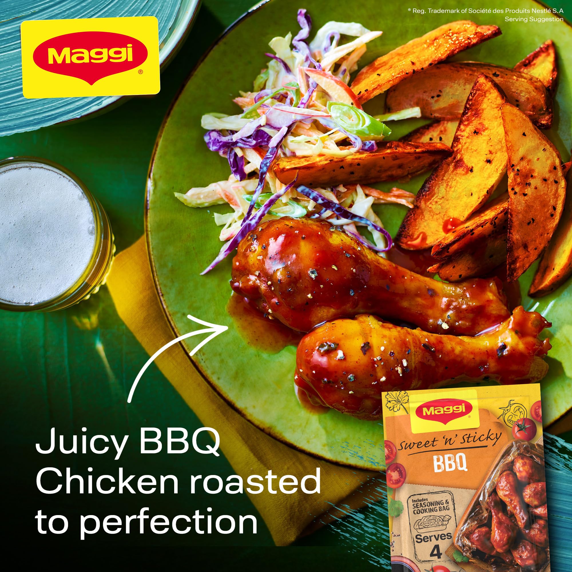 MAGGI BBQ Chicken Recipe Mix - Sweet & Sticky | 41g Sachet | No Artificial Colours 2