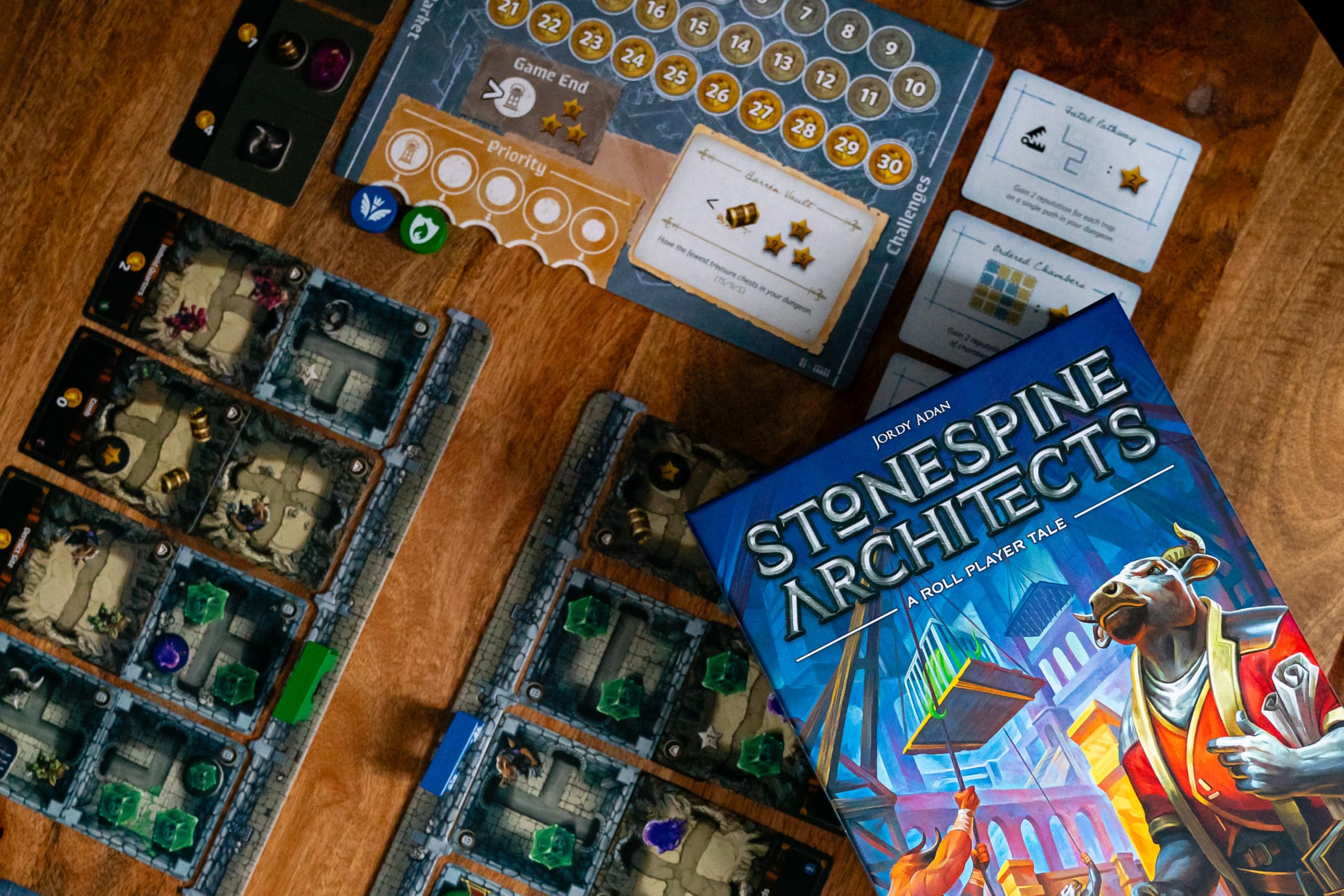 Thunderworks Games Stonespine Architects - Card-Drafting Dungeon Build Board Game | Multicolor | Standard Edition 3