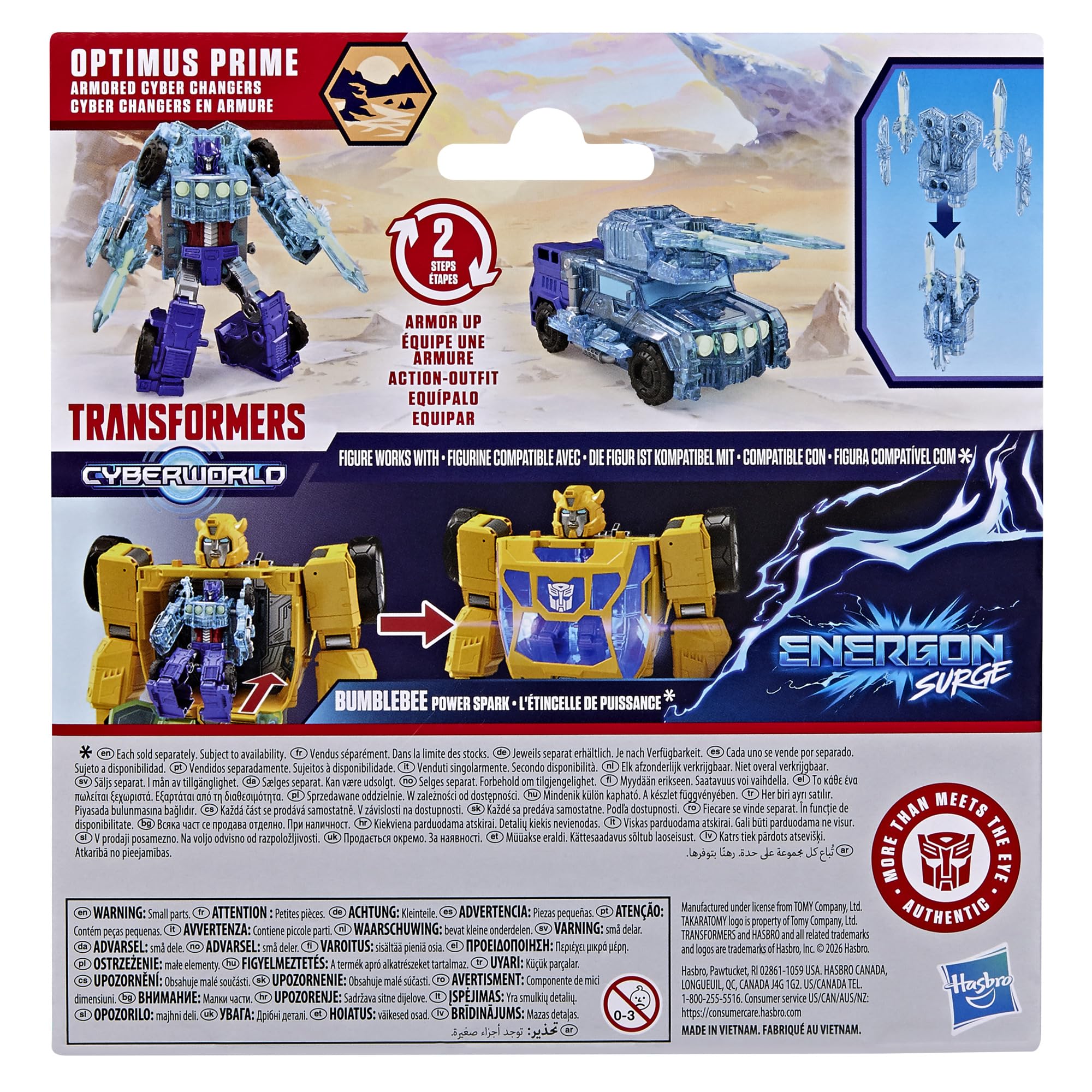 Transformers Energon Surge Optimus Prime Armored Cyber Changers Action Figure | 4-inch | Glow in the Dark 6