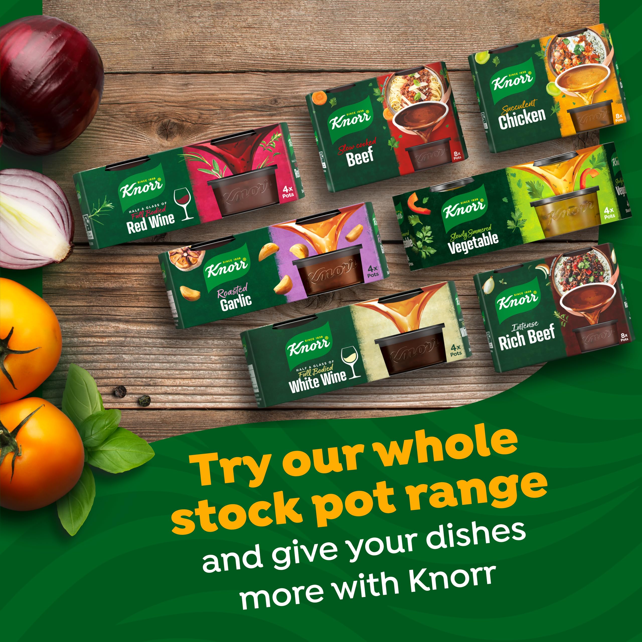 Knorr - Roasted Garlic Stock Pots Pack of 4 6