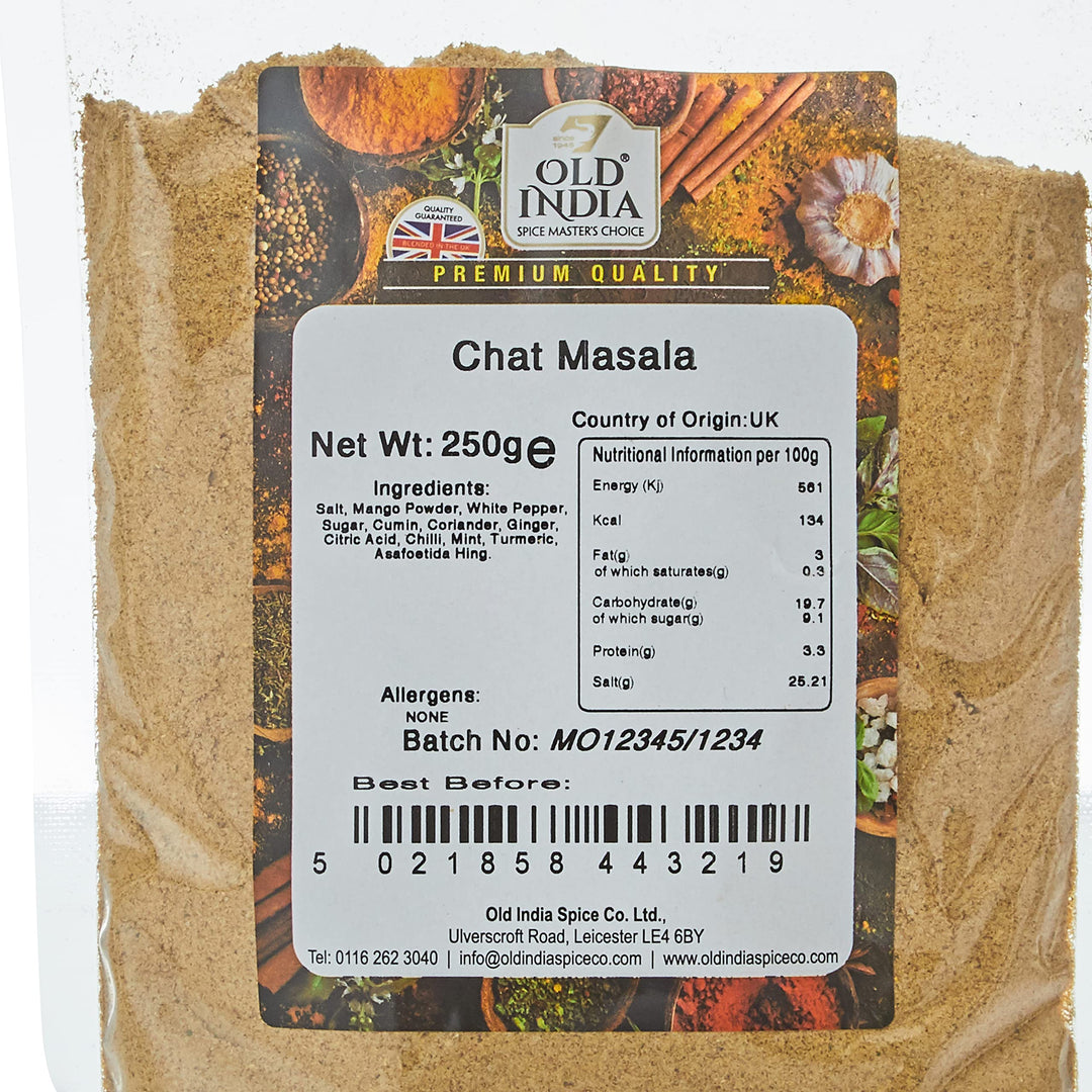 Old India Chat Masala 250g - Natural Spices & Seasonings