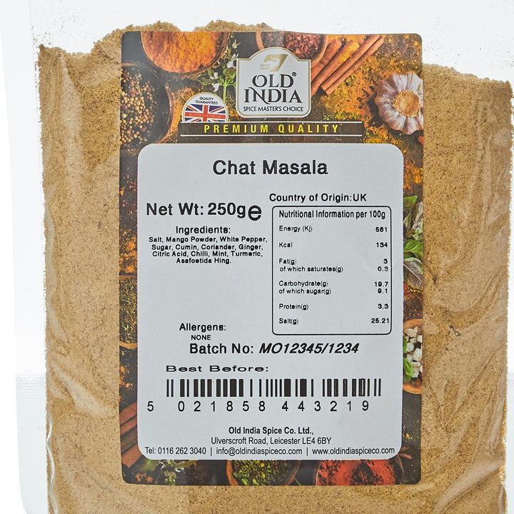 Old India Chat Masala 250g - Natural Spices & Seasonings