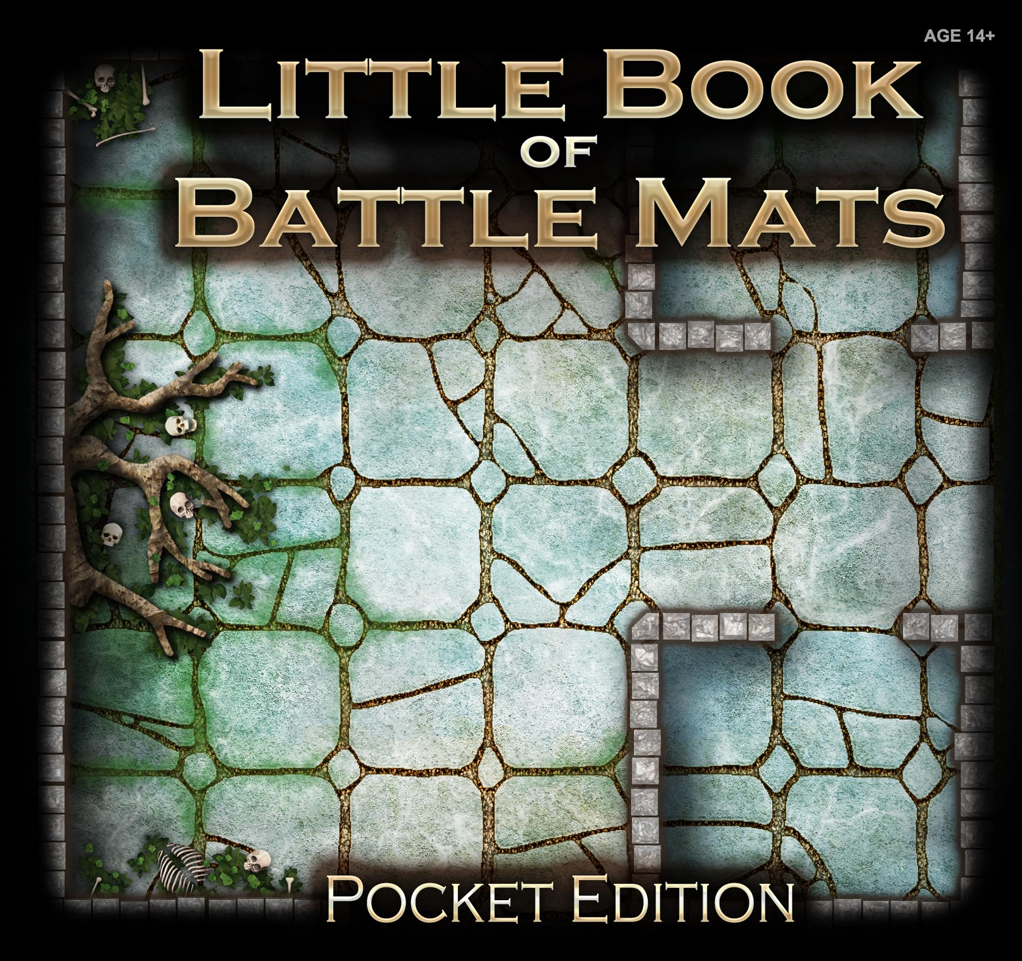 Loke BattleMats Little Book of Battle Mats Pocket Edition - 6x6 Inch RPG Map Book | Dry & Wet Erase Compatible | Ages 14+ 1