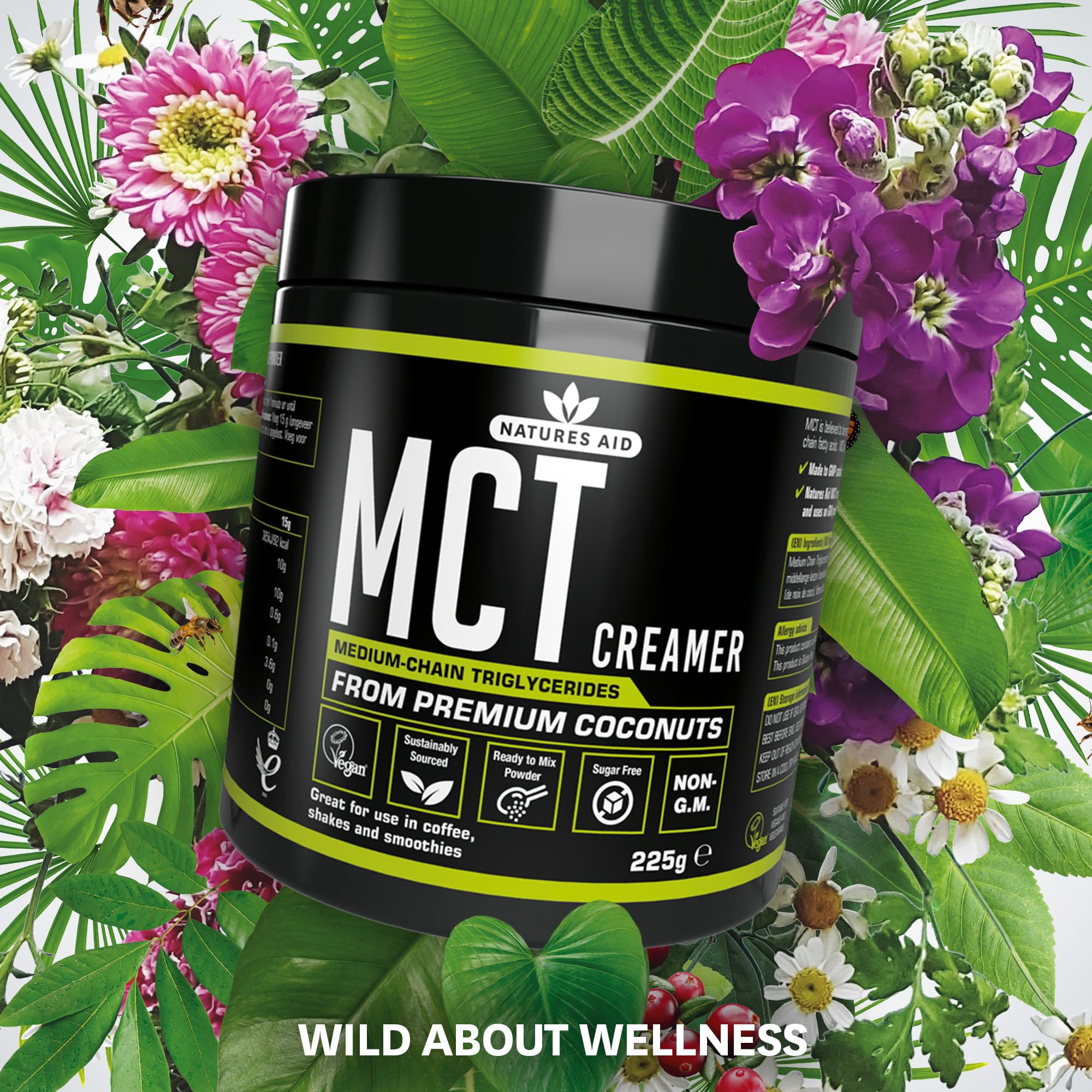 Natures Aid MCT Oil Creamer Powder - Vegan, Sustainably Sourced, Rapidly Absorbed for Energy - 100% Coconut Oil 8