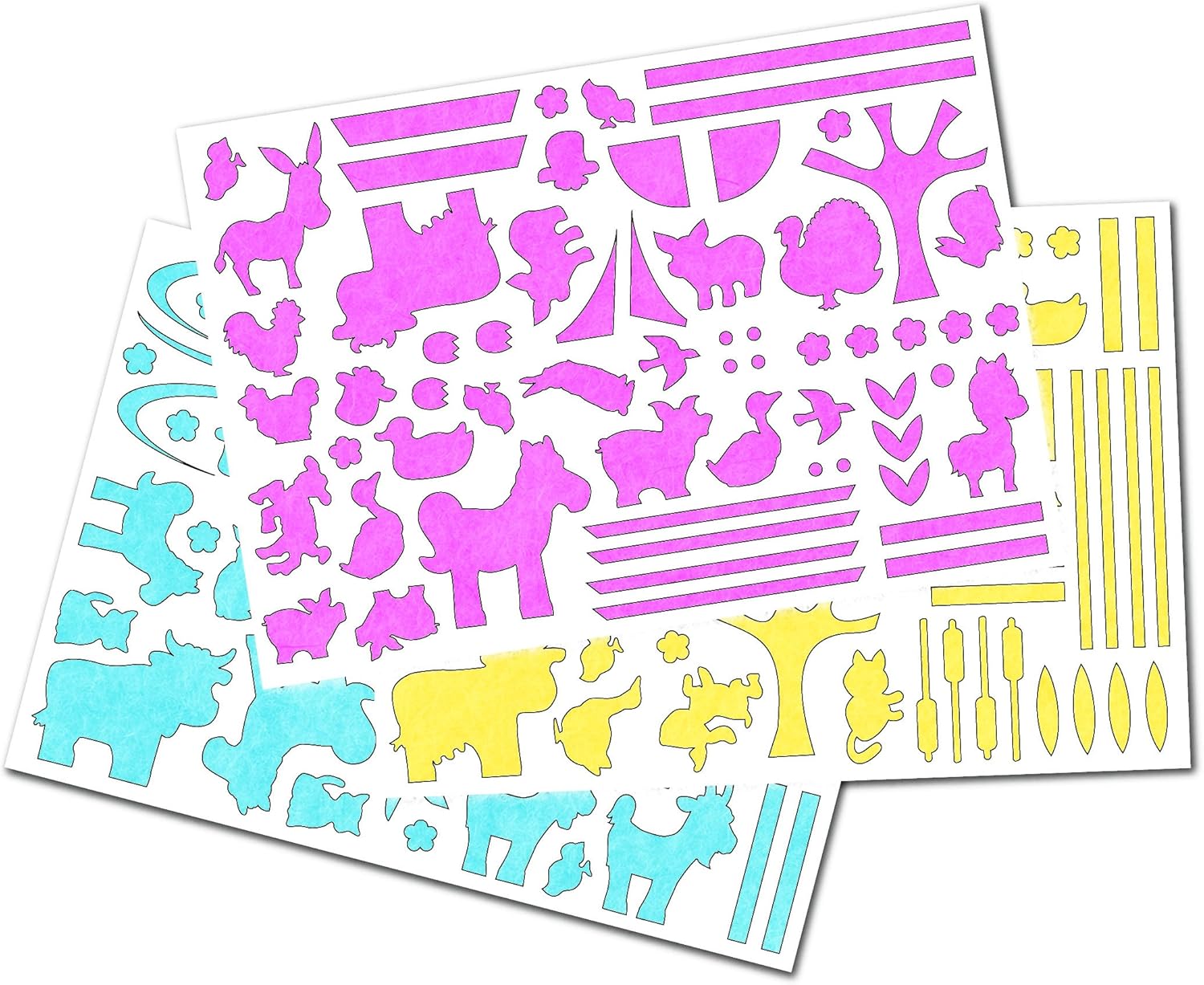 John Adams Fuzzy-Felt Farm Animals - 4+ Years, Over 350 Felt Shapes with 2 Boards 5