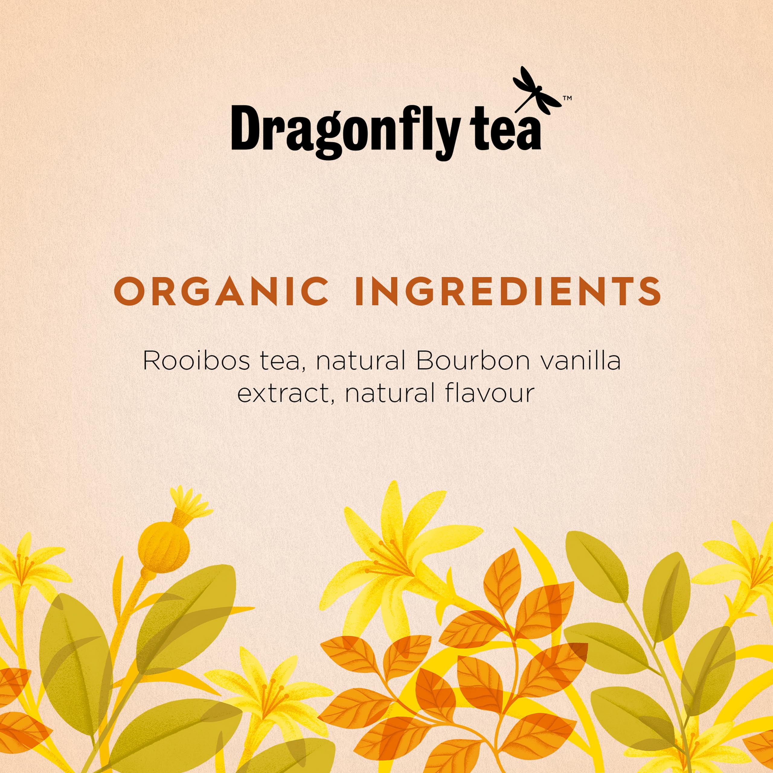 Dragonfly - Organic Vanilla Rooibos Tea Bags, 160 Biodegradable Caffeine-Free Herbal Tea Bags (4 x 40) 6