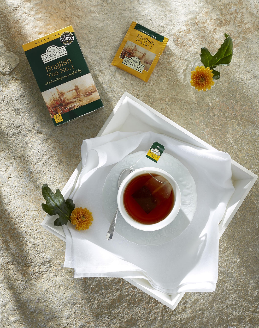 Ahmad Tea English Tea No.1 Black Tea - 20 Individually Foil-Wrapped Teabags