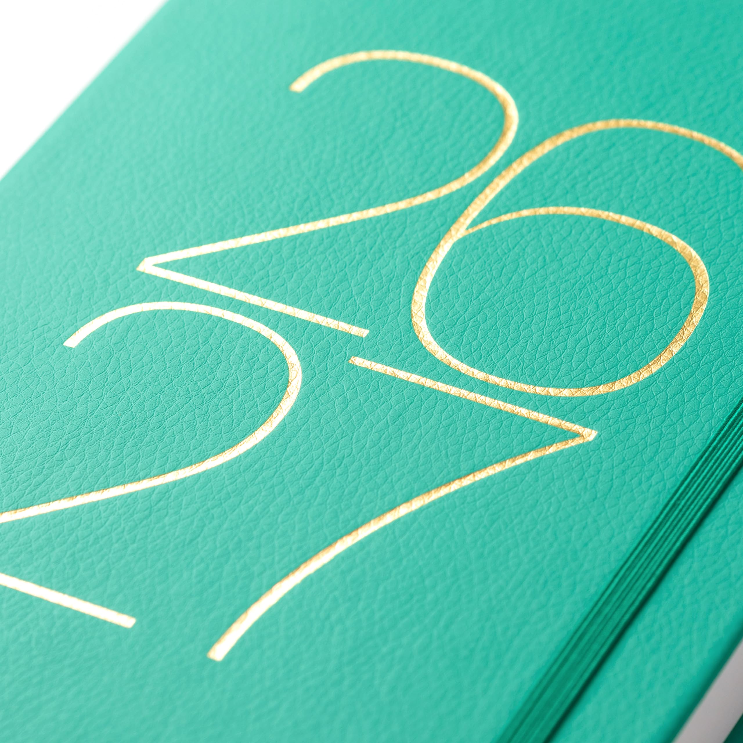 Busy B A5 Mid-Year Academic Dual Schedule Planner - Aug 2026 to Aug 2027 | Green Vegan Leather