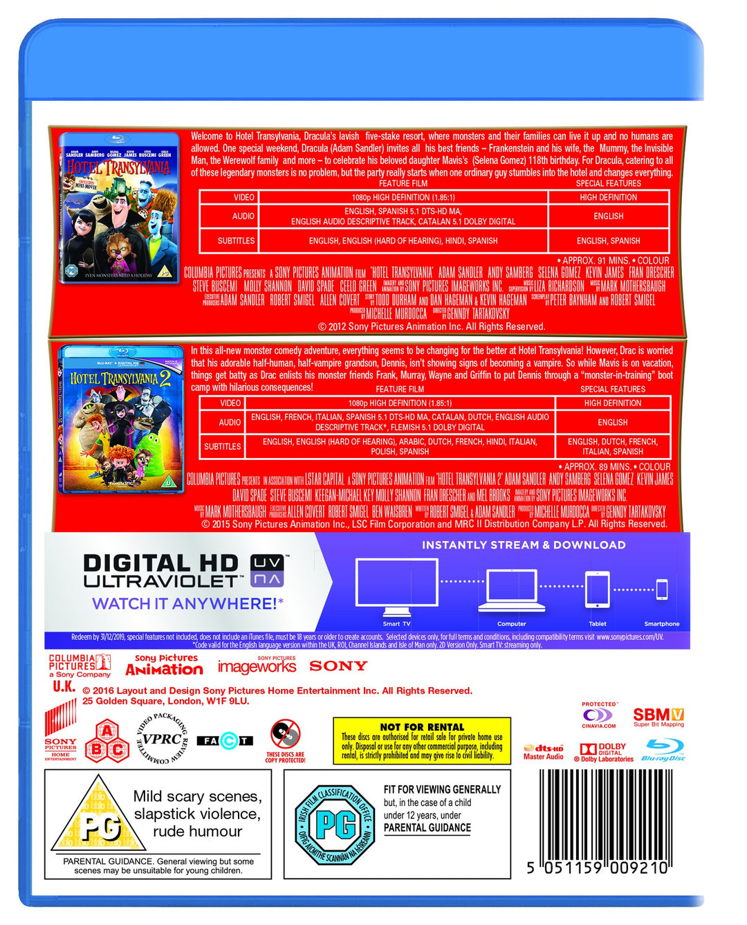 Hotel Transylvania 1-2 (2012, 2015) - Blu-ray [Blu-ray]