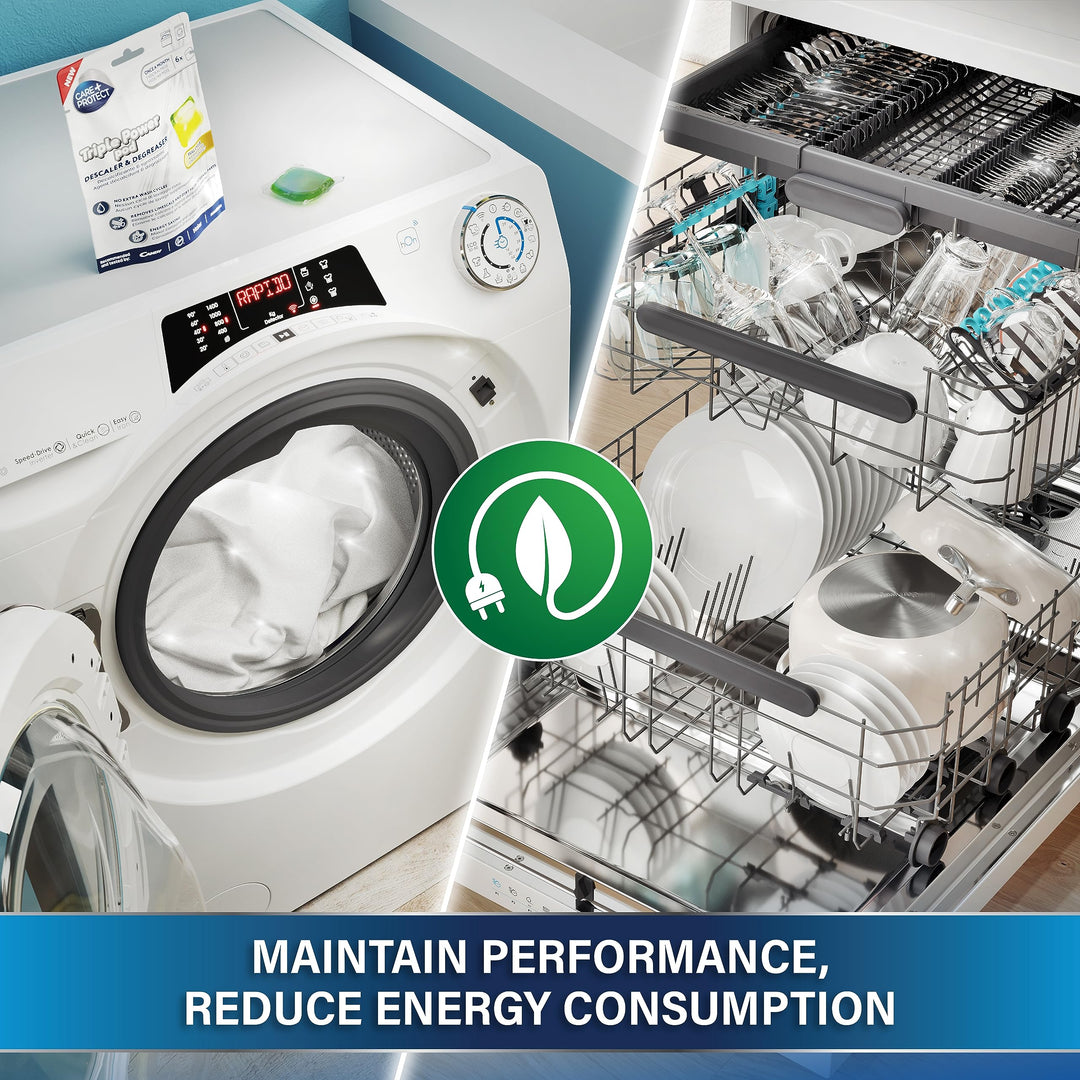 CARE + PROTECT Triple Power Pod Descaler & Degreaser for Washing Machine & Dishwasher - 6 Pack