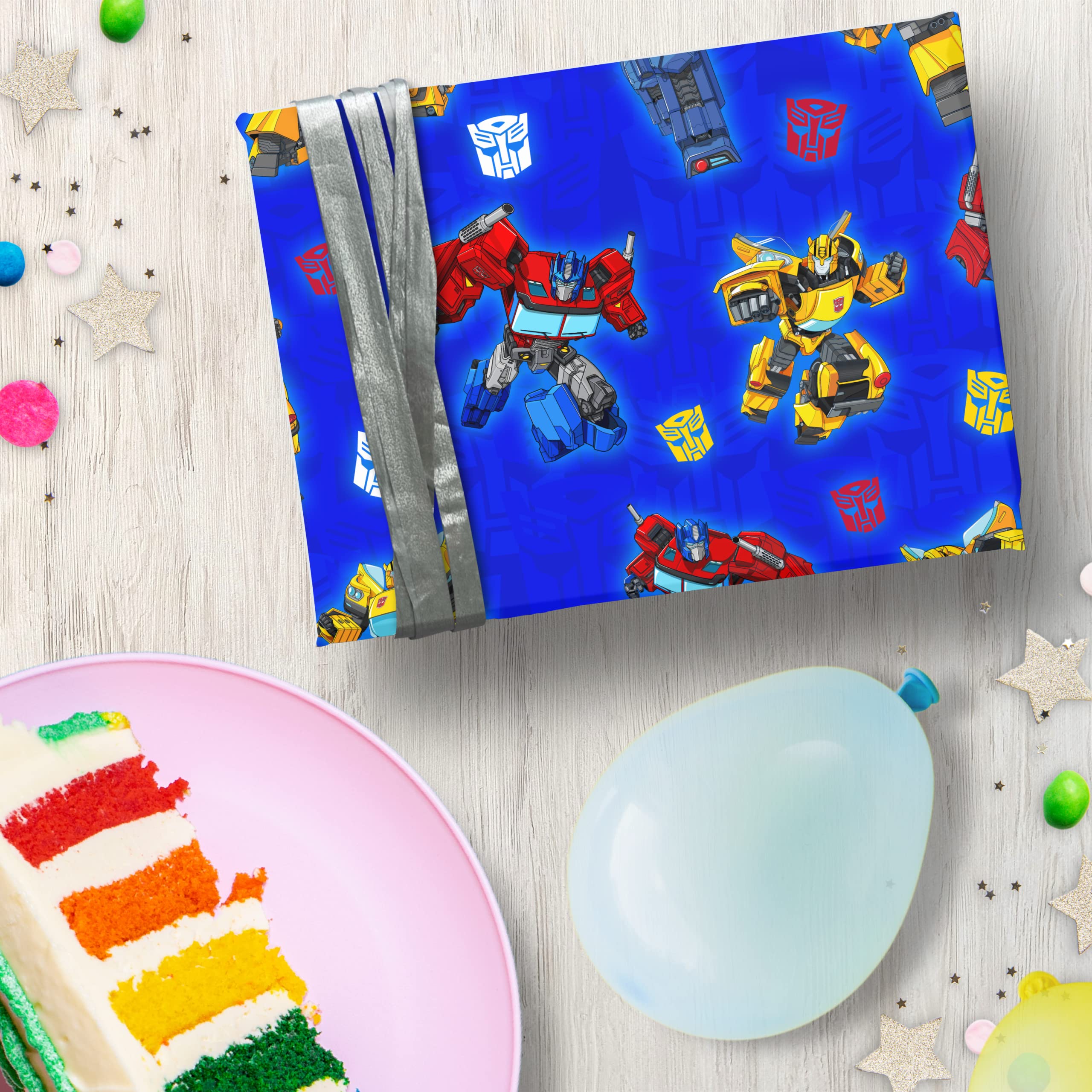 Danilo Promotions LTD Transformers Gift Wrapping Paper - 2 Sheets | 70cm x 50cm Each | Multi Color 3