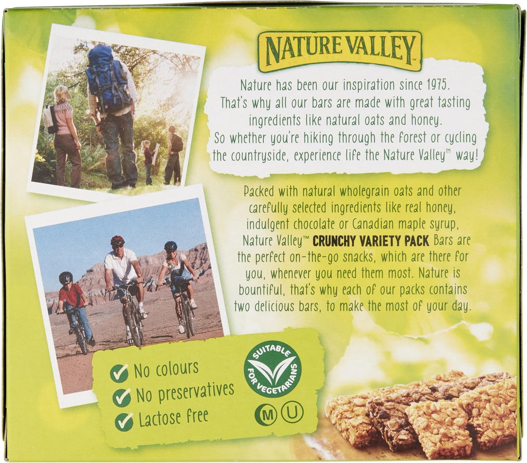 Nature Valley Crunchy Variety Pack Cereal Bars 5 x 42g (Pack of 5, 25 Bars Total)
