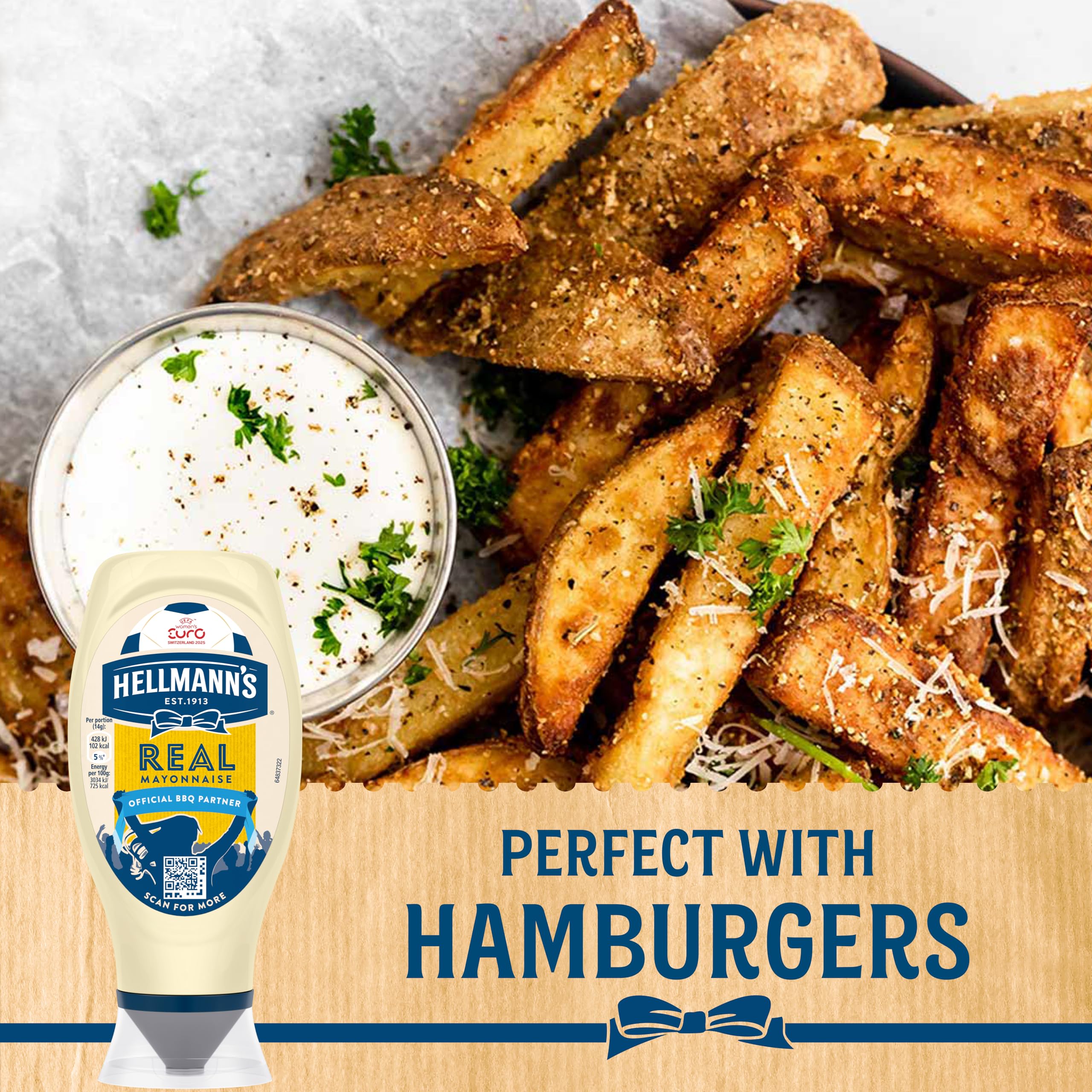 Hellmann's Real Mayonnaise Limited Edition UEFA EURO 2024 Squeeze Bottle 430g 5