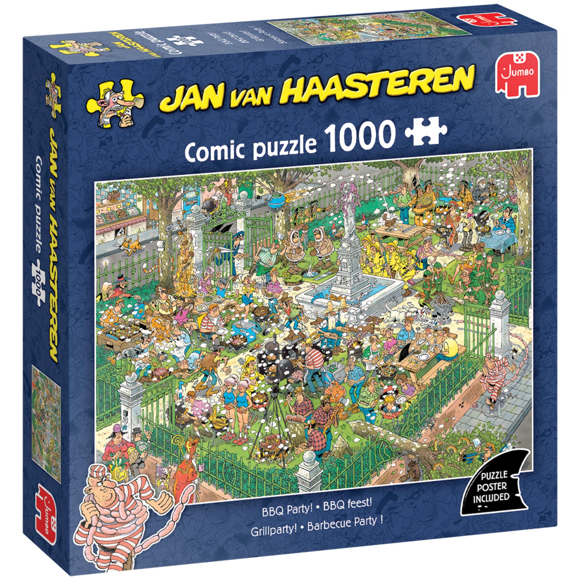 Jan Van Haasteren BBQ Party! - 1000 Piece Adults Puzzle - Large 1000 Pc Jig