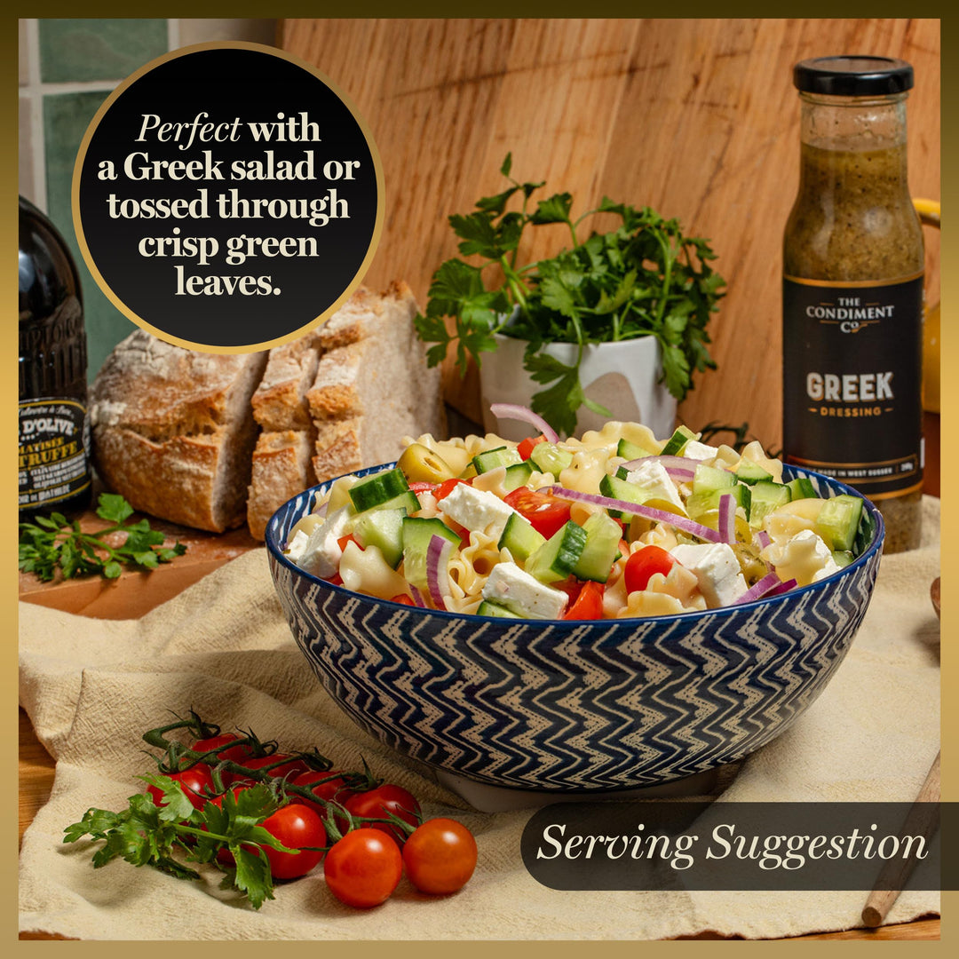 The Real Condiment Company Greek Dressing 240g - Olive Oil & Citrus Herb Vinaigrette