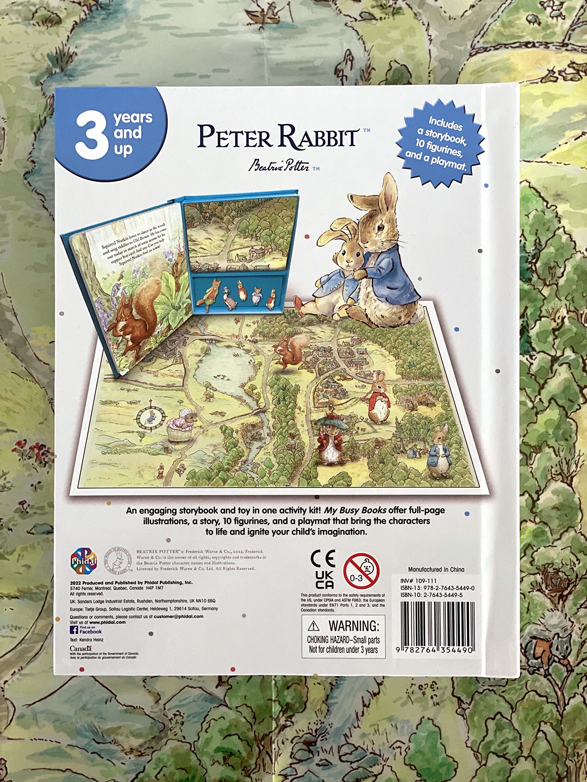 Phidal The World of Beatrix Potter Peter Rabbit My Busy Books - Includes Storybook, 10 Figurines, Playmat | Ages 3+ 5