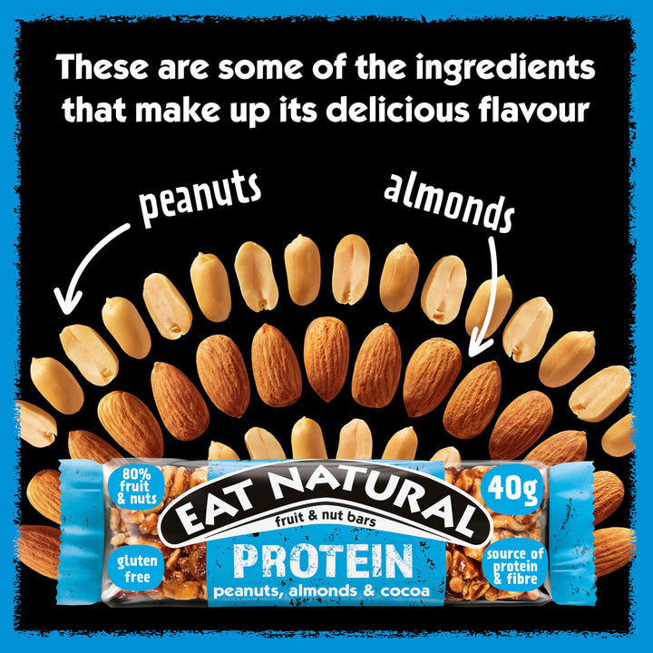Eat Natural Protein Peanuts, Almonds & Cocoa Fruit & Nut Bars 12 x 40g