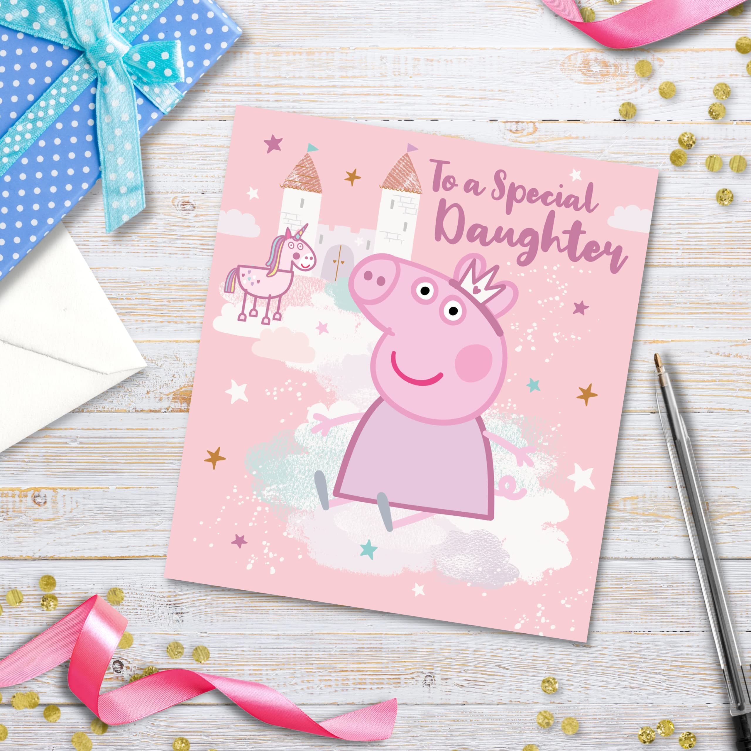 Danilo Promotions LTD Peppa Pig Birthday Card for Daughter | Pink | 7 x 6 Size 2