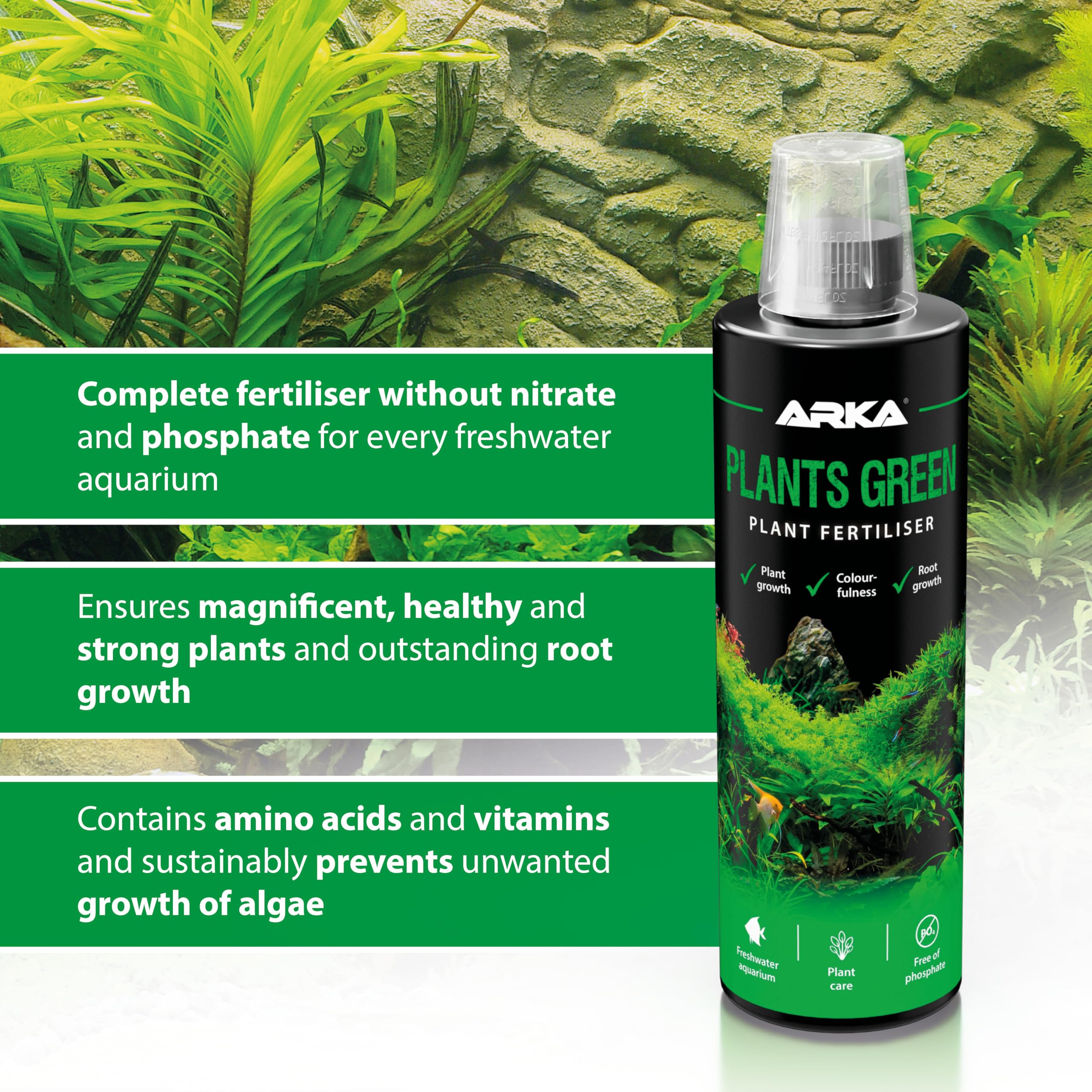 ARKA Plants Green Aquarium Plant Fertiliser - 118 ml Liquid for Lush Growth 4
