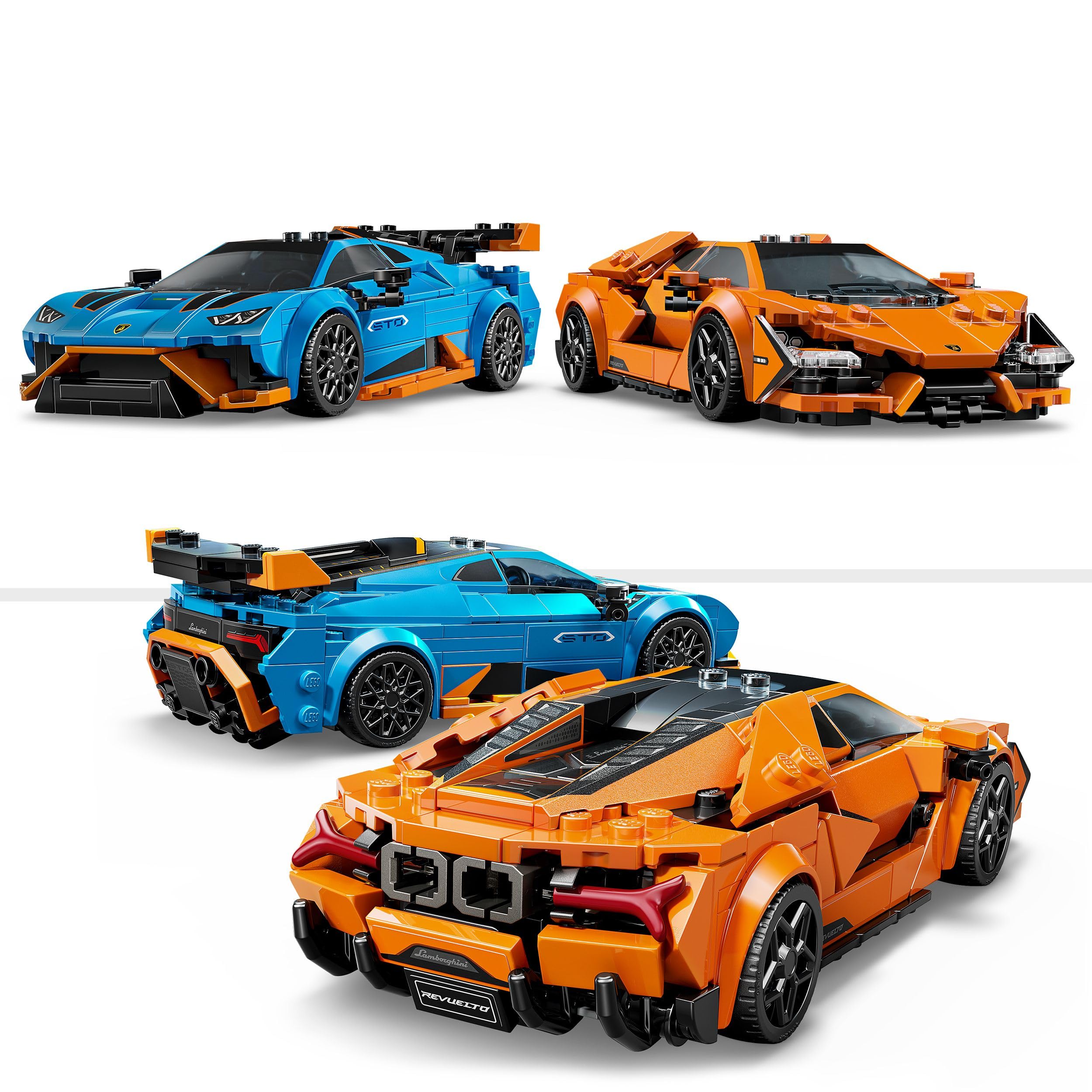 LEGO Speed Champions Lamborghini Revuelto & Huracán STO Building Set - 607-Piece Car Model Kit for Ages 10+ 8