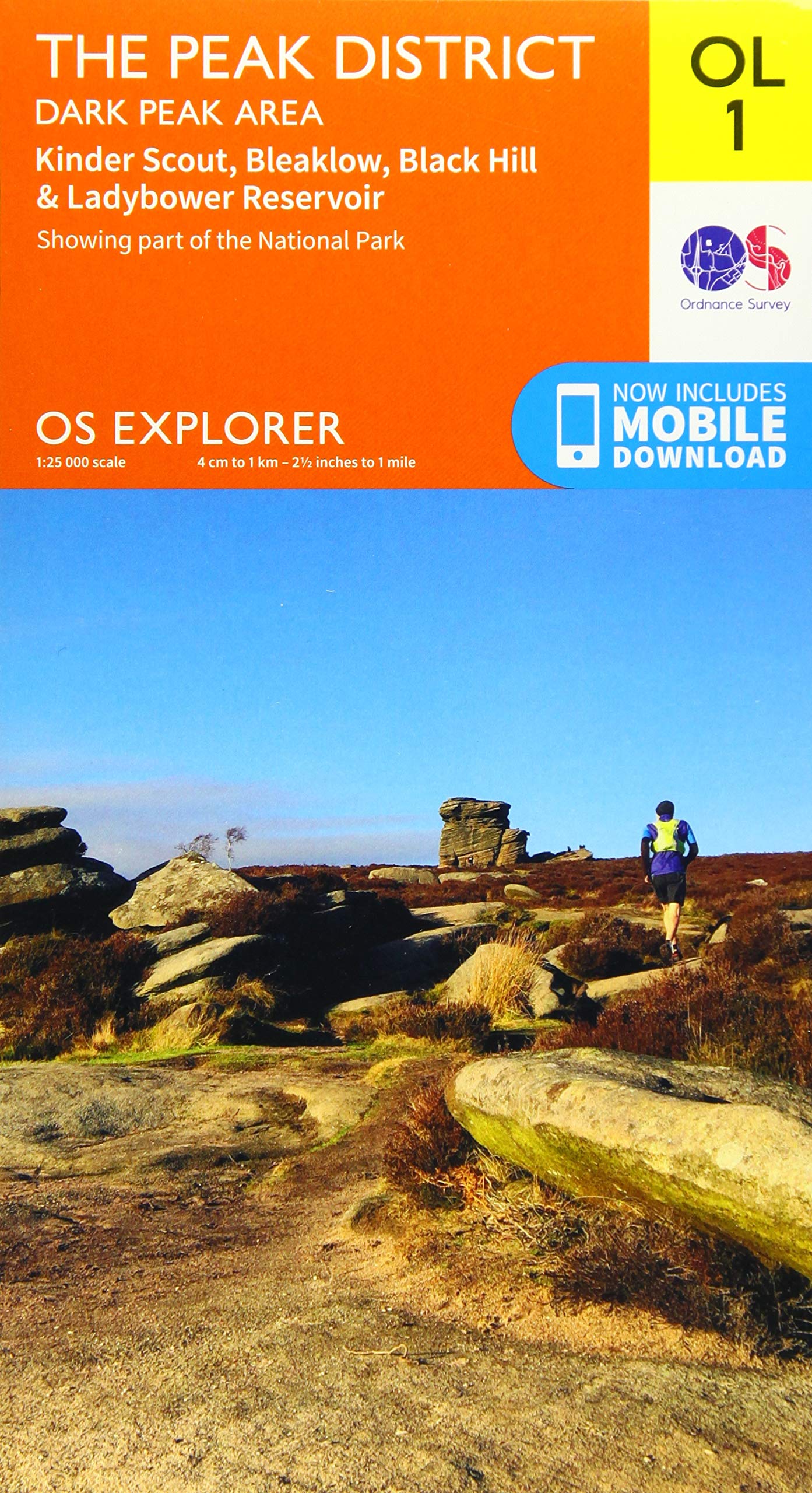 Ordnance Survey OS Explorer Map OL 01 - Peak District: Dark Peak Area Map | Folded Map | 2019-06 Edition