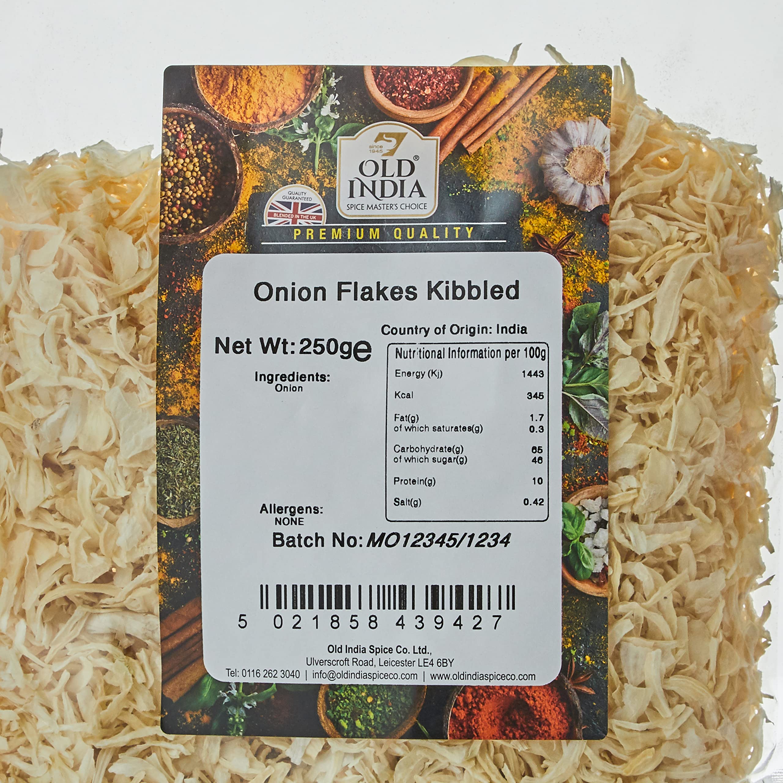Old India Onion Flakes Kibbled 250g 3