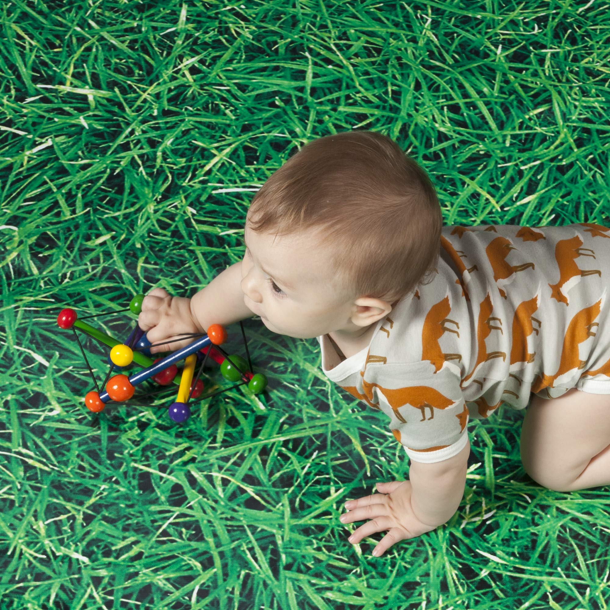 Manhattan Toy Skwish Classic Rattle and Teether Grasping Activity Toy | Wood | Multicolor | 0-4 Years 5