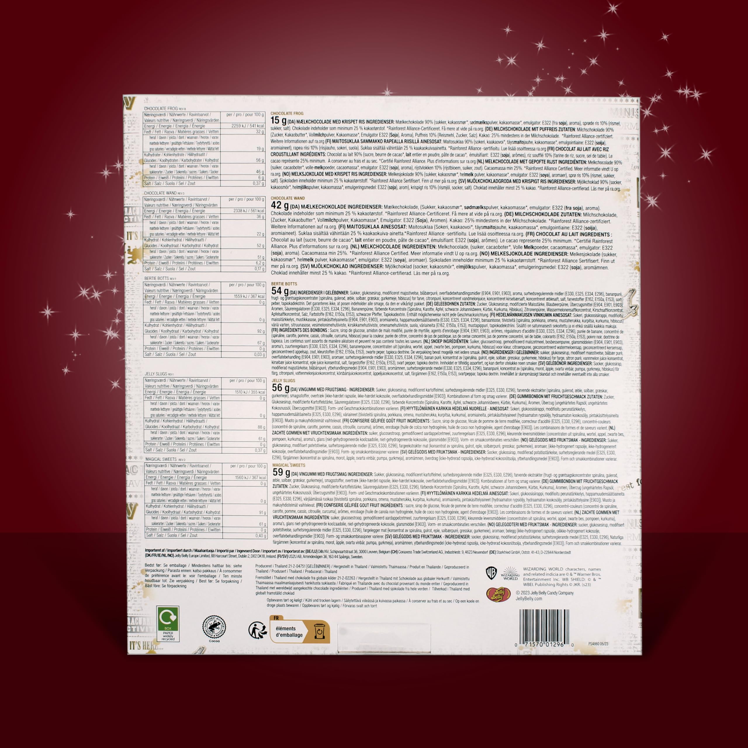 Jelly Belly Harry Potter Sweet Collection Box - Wizarding World Licenced Confectionery 209g 11