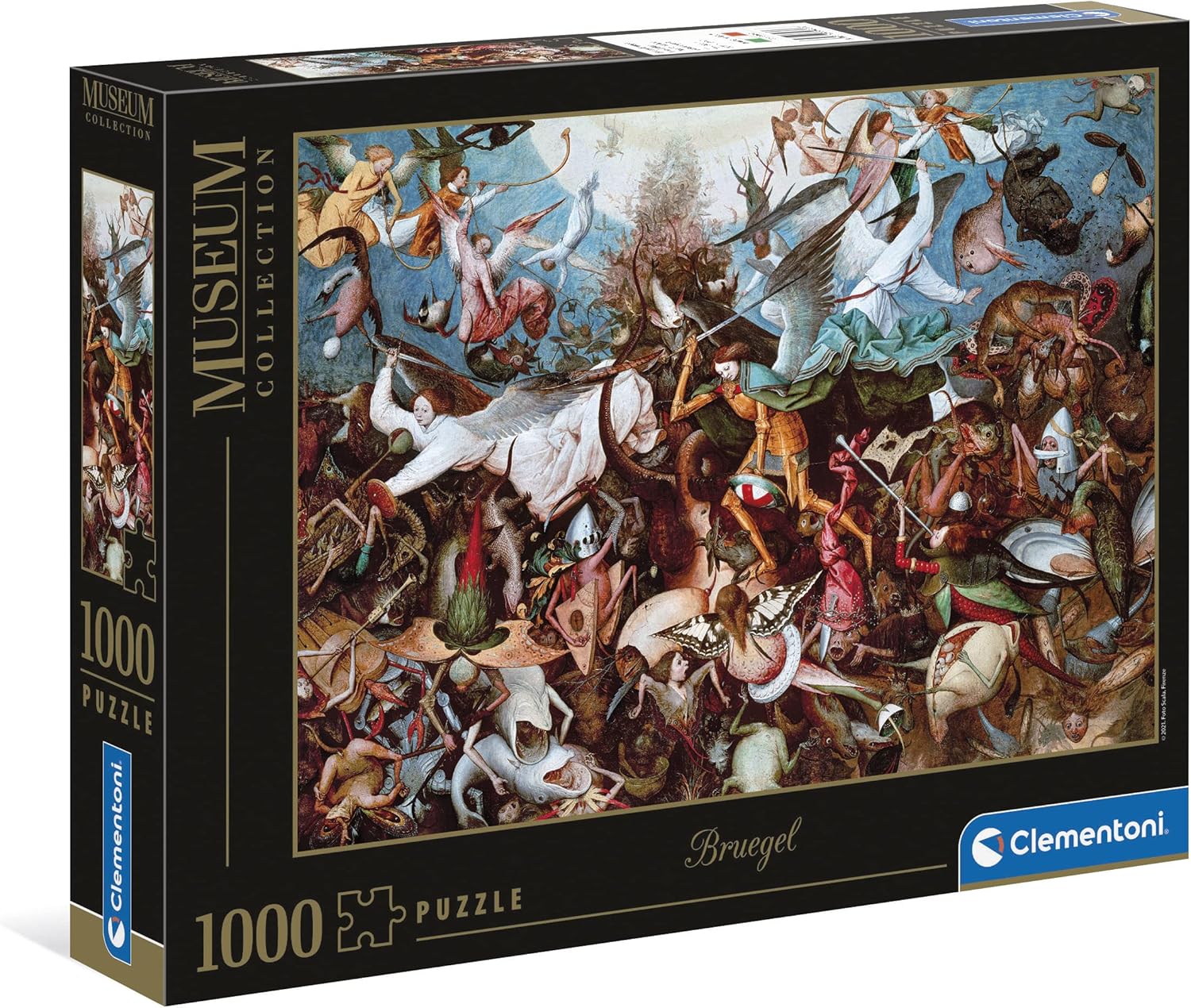 Clementoni 1000-Piece Jigsaw Puzzle - La Caída de los Angeles Rebeldes by Bruegel 1