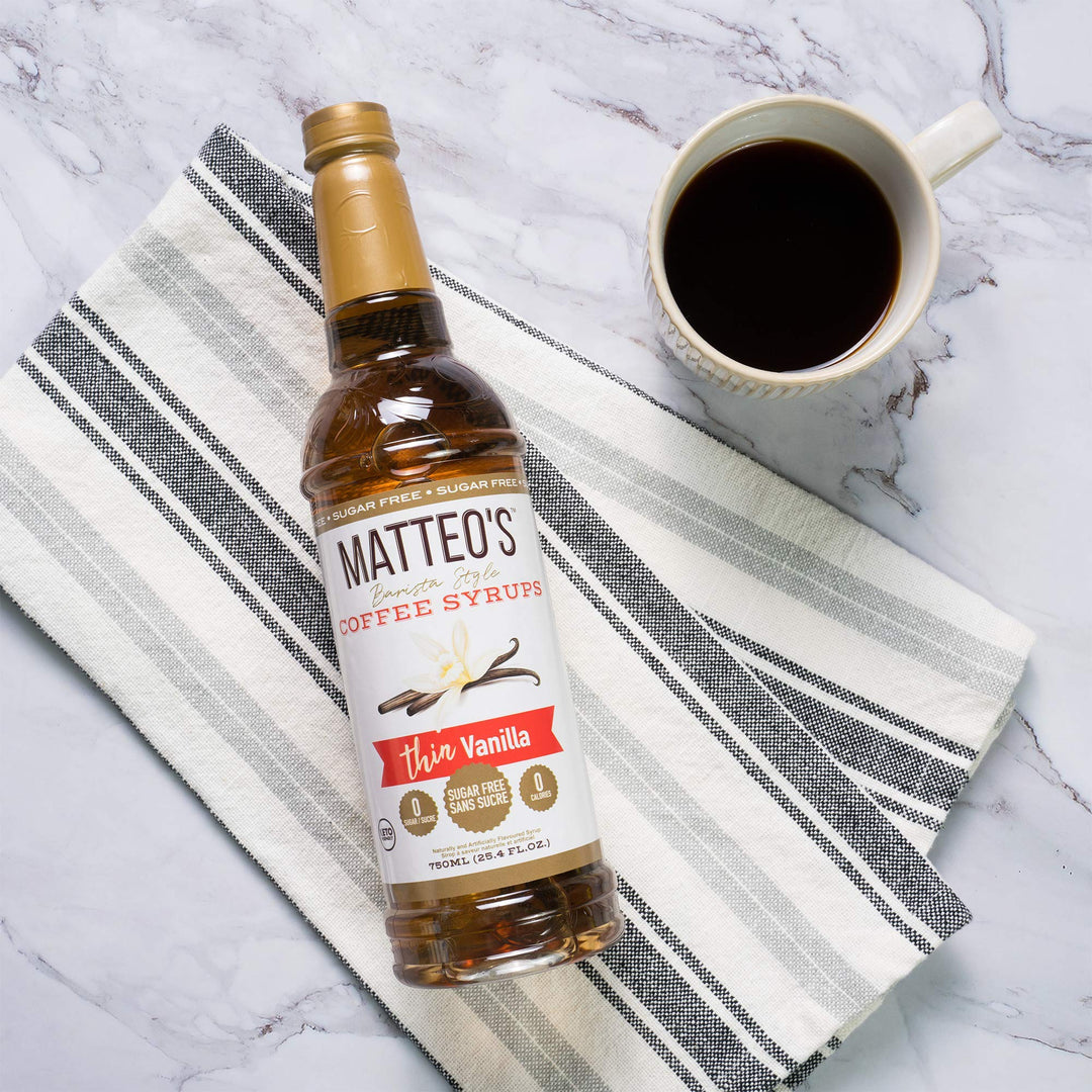 Matteo's Sugar Free Coffee Flavoring Syrup, Hazelnut, 0 Calorie, Keto Friendly, 25.4 Oz