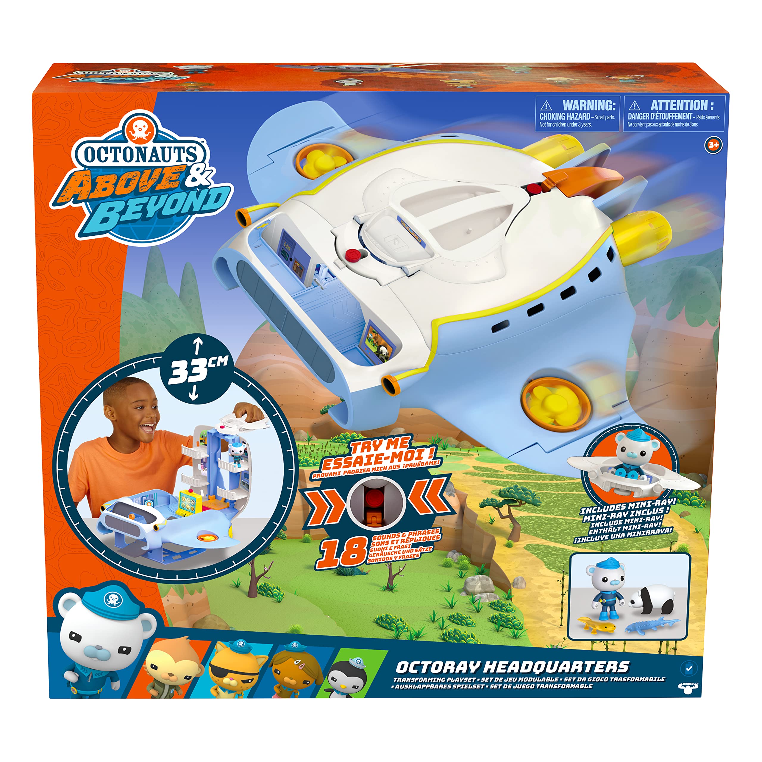 Octonauts Octoray Transforming Playset with Lights & Sounds - 7-Piece Set with Captain Barnacles Figure 13