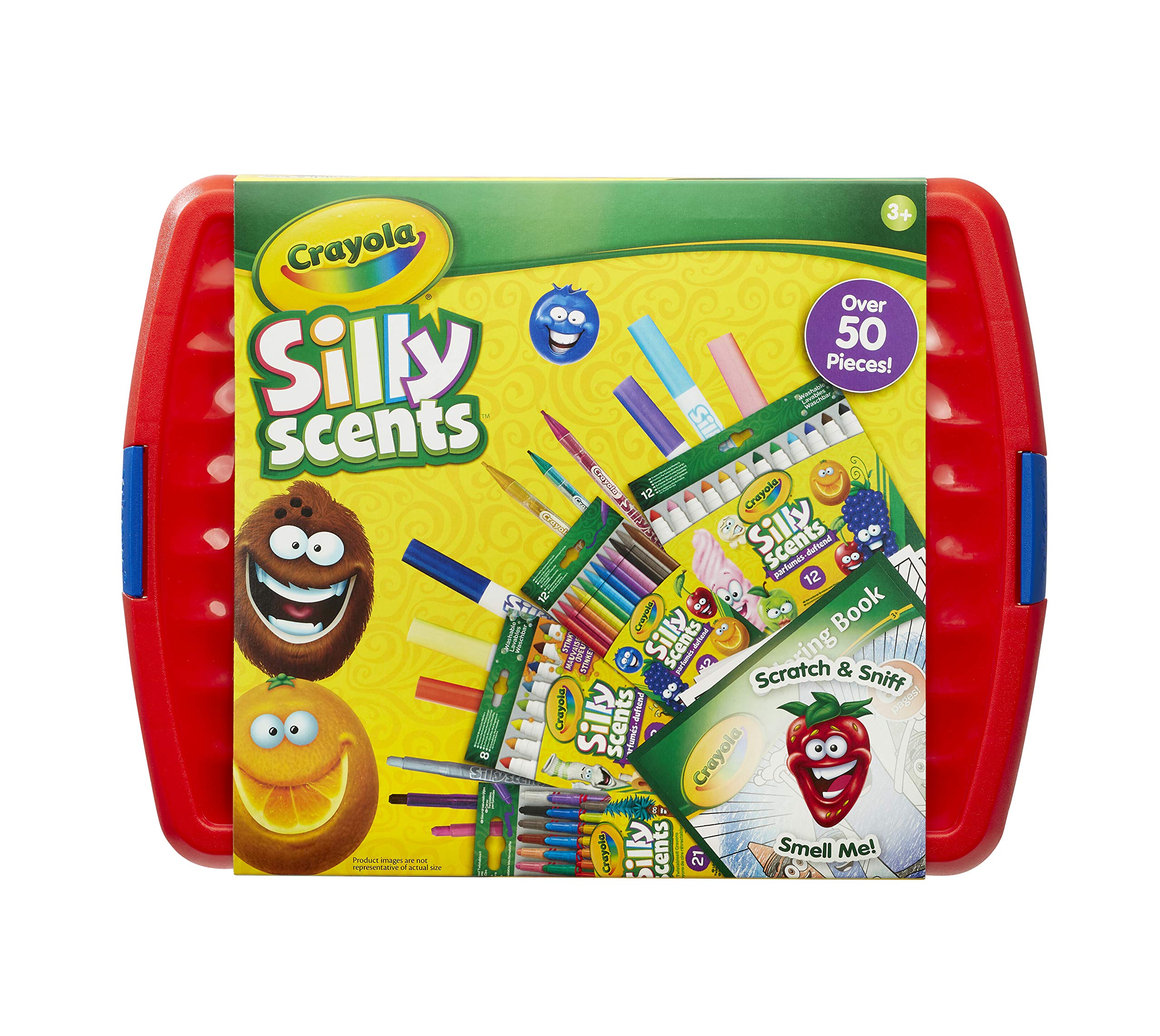 CRAYOLA Silly Scents Colouring Tub - Over 50 Scented Items | Includes Crayons, Markers, Pencils & Book | Ages 4+ 3