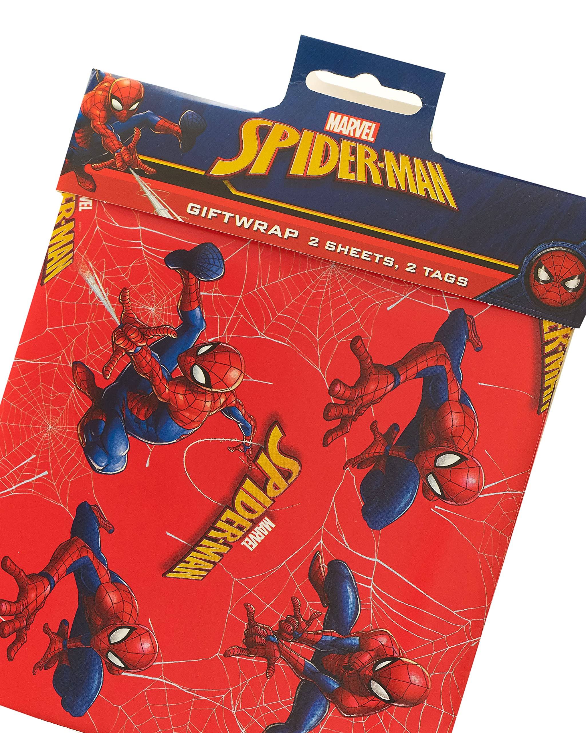 UK Greetings Spider-Man Gift Wrap Pack | 2 Sheets & 2 Tags | FSC Certified Paper 3
