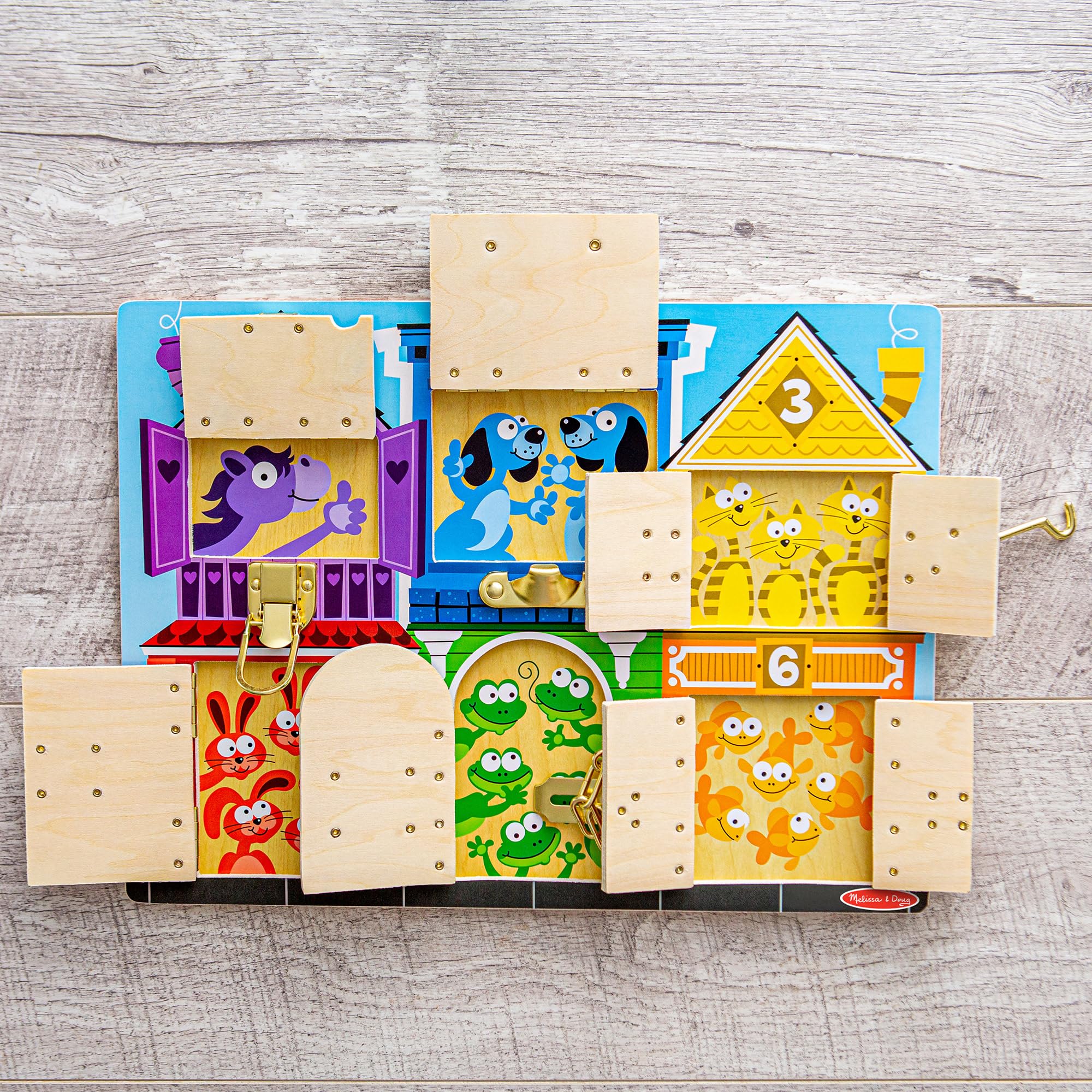 Melissa & Doug Latches Board - Wooden Educational Toy for Ages 3+ 11