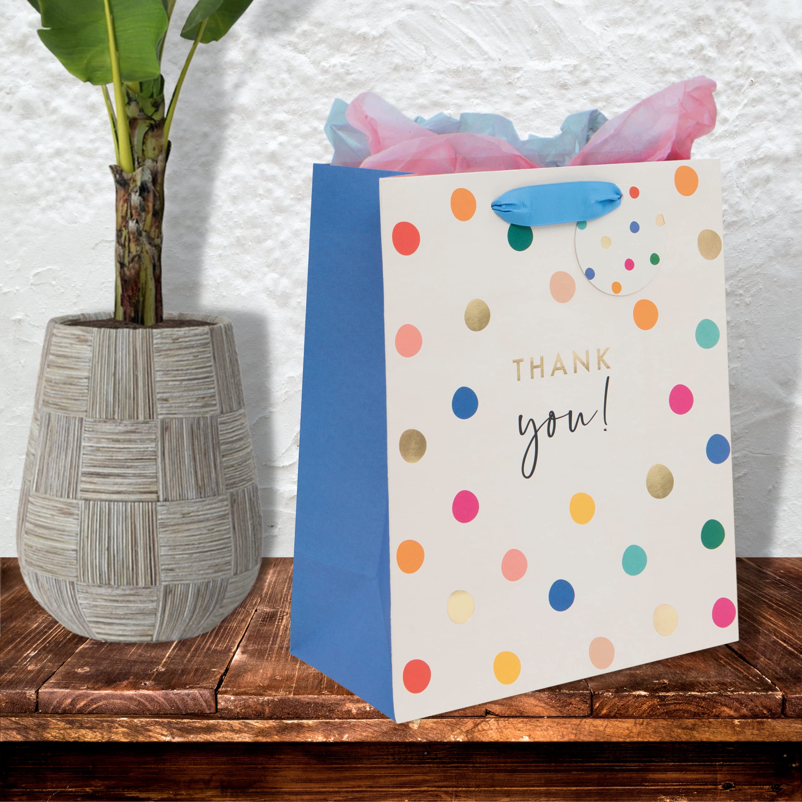 Glick Luxury Large 'Thank You' Gift Bag | 260mm x 315mm x 135mm | 210GSM Paper 5