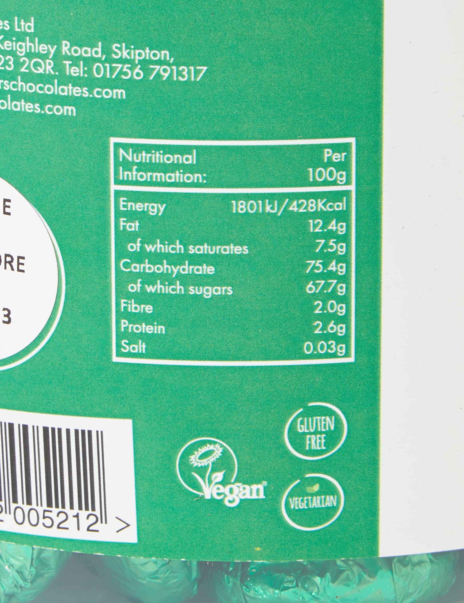 Whitakers Chocolates Crème Mint Creams - Dark Chocolate Covered, 1 Kg Box 4
