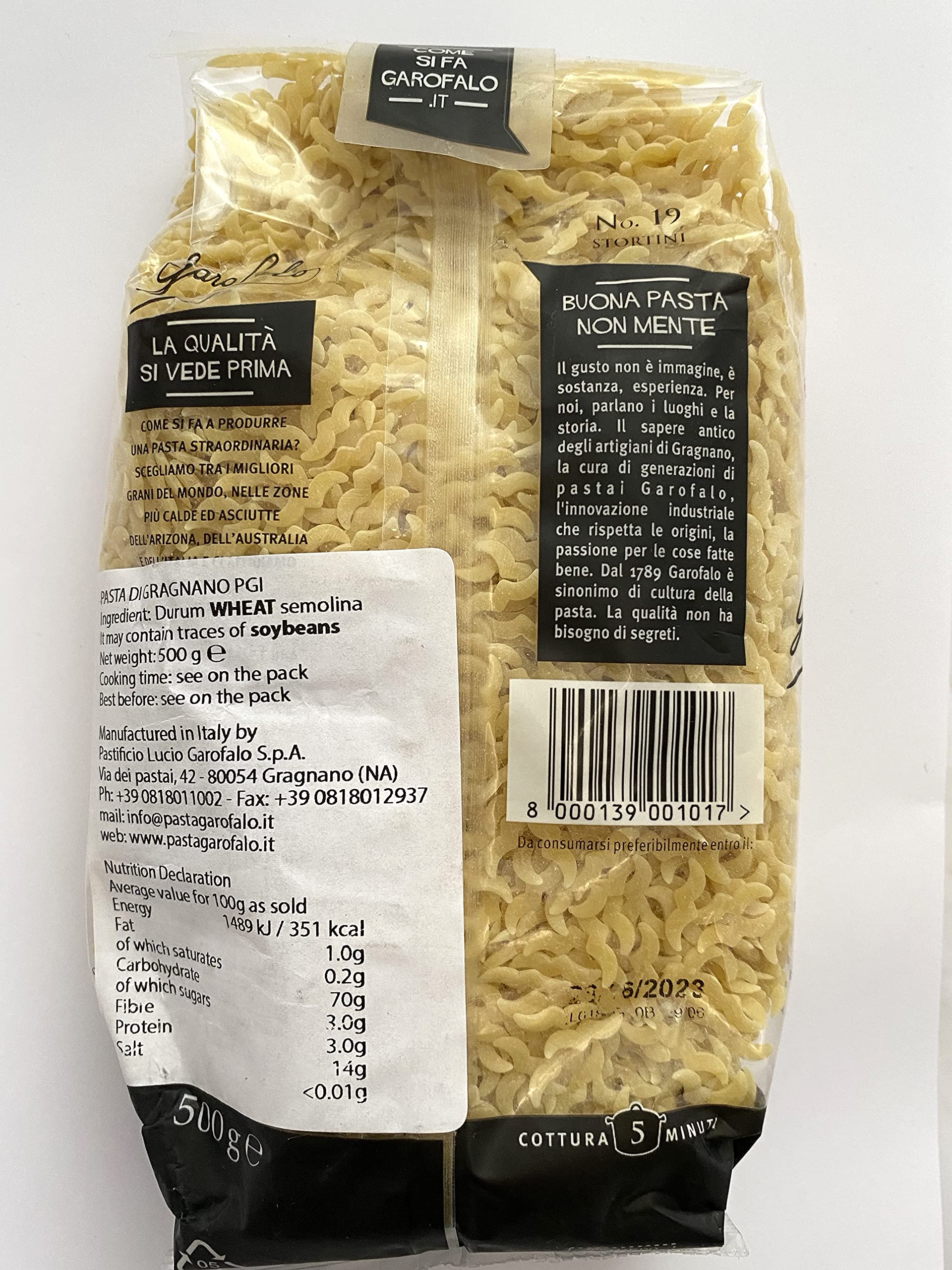 Garofalo Stortini Italian Soup Pasta - Vegan, Egg-Free, 500g 3