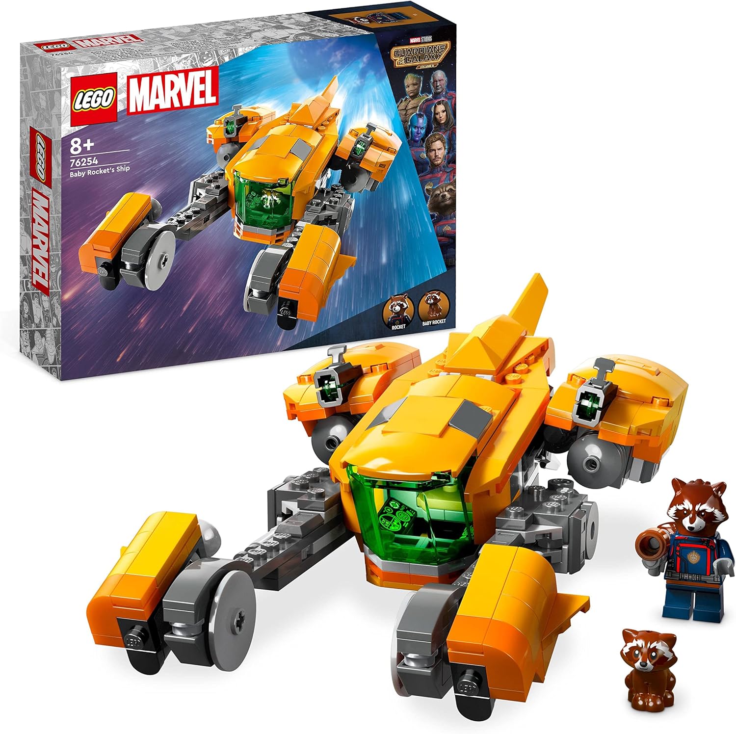 LEGO Marvel Baby Rocket's Ship 76254 - Guardians of the Galaxy Buildable Space Toy for Kids 8+ 1